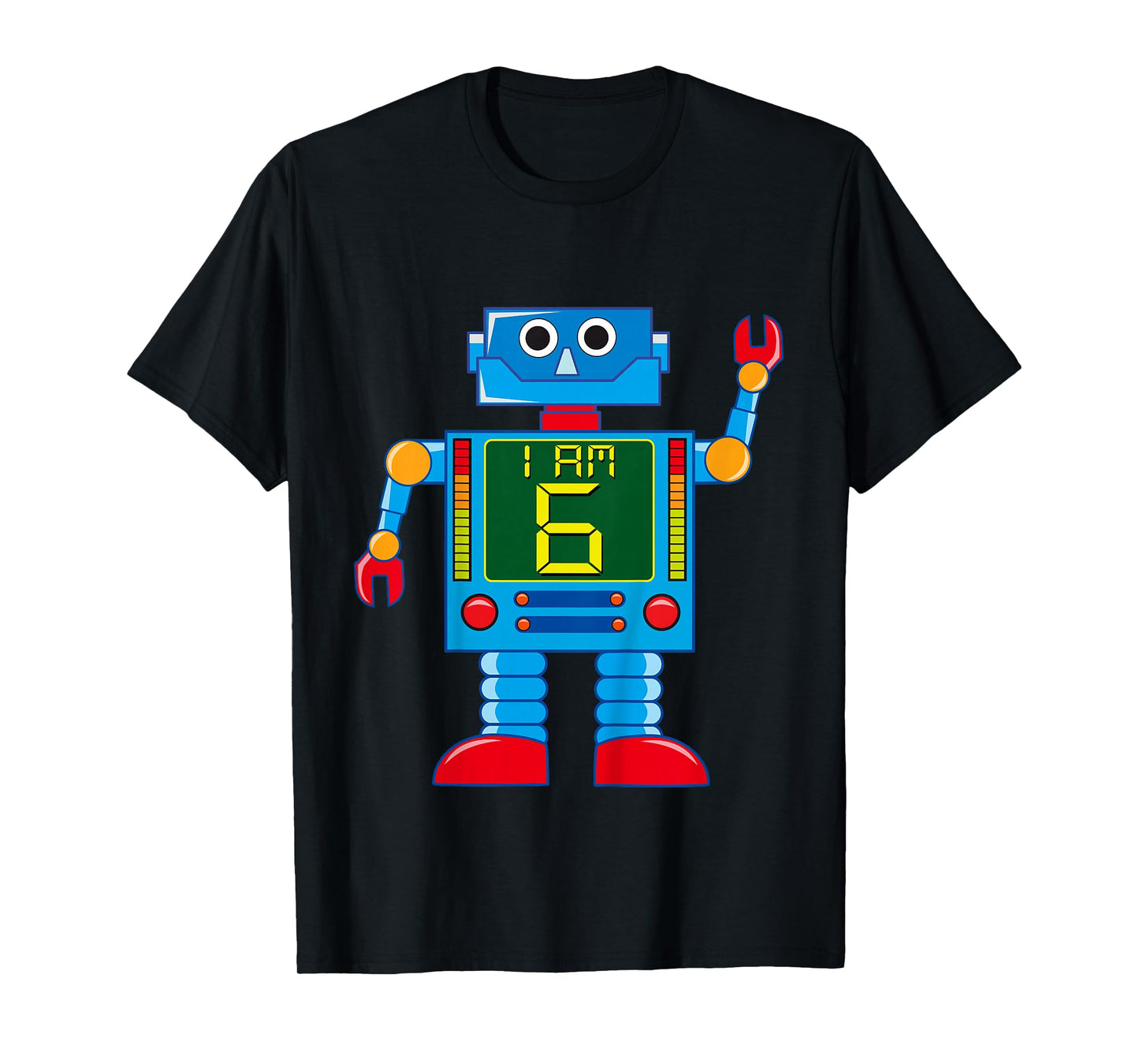 Attention. I am 6 years 6th birthday robot mechanics T-Shirt