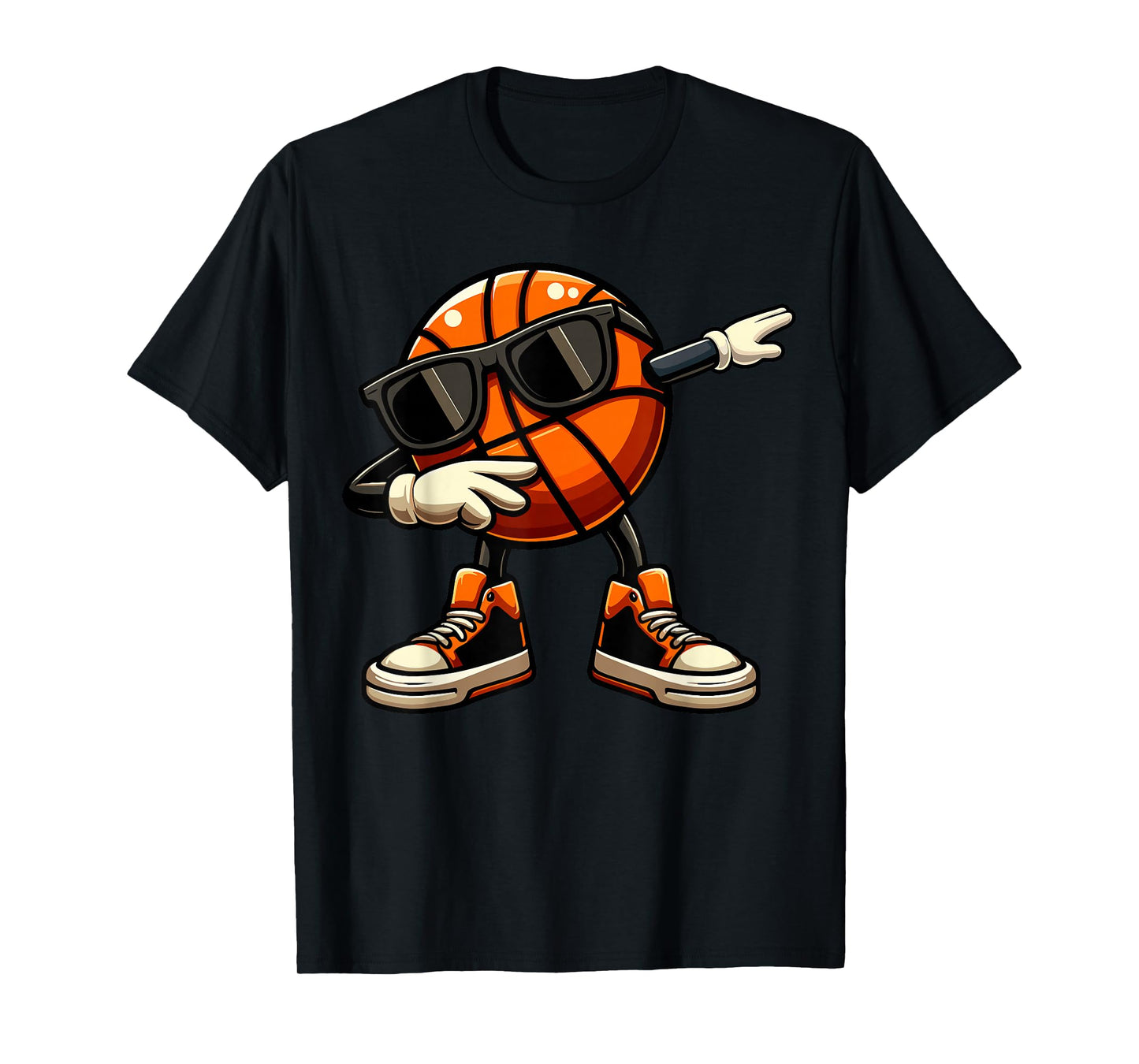 Dabbing Basketball Ball Sunglasses Basketball T-Shirt