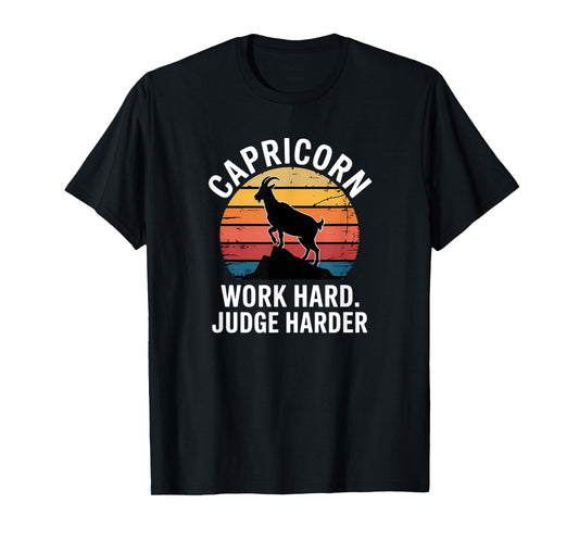 Vintage Capricorn Horoscope and Zodiac Clothing T-Shirt