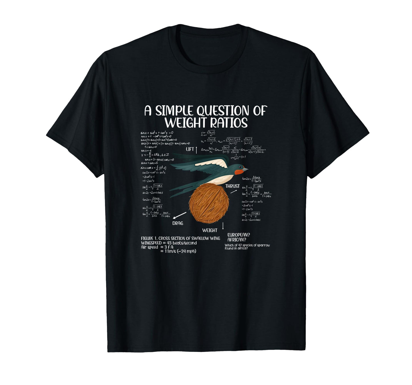 A Simple Question of Weight Ratios Math Teacher T-Shirt