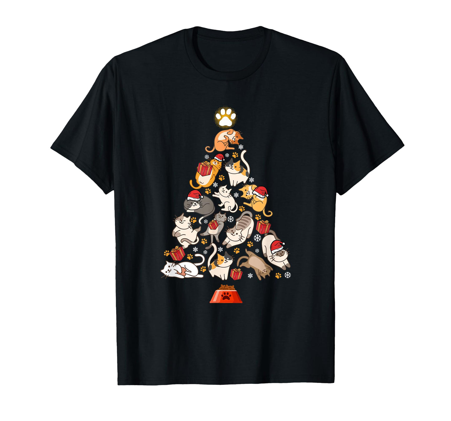 Funny Cats Christmas Men Kids Women Cat Ugly Christmas T-Shirt