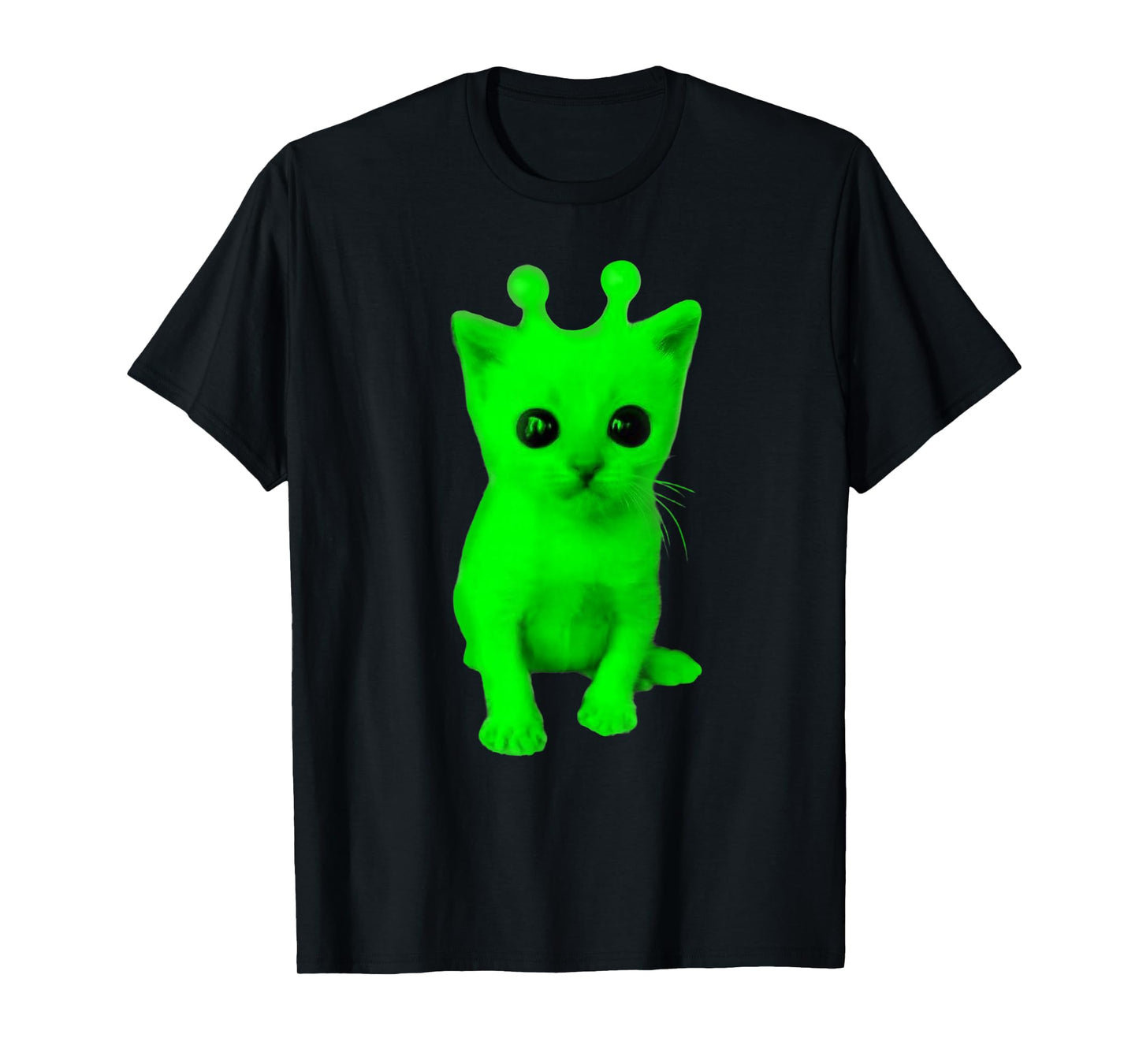 Funny Alien Cat Meme Graphic T-Shirt