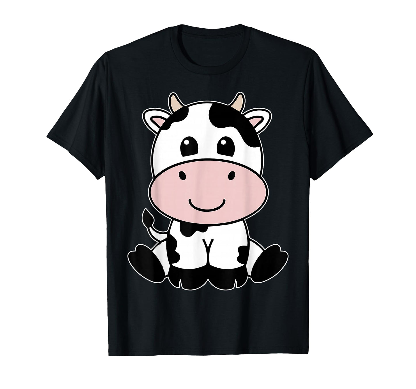 Cute Kawaii Cow Print Black and White Cow Animal T-Shirt