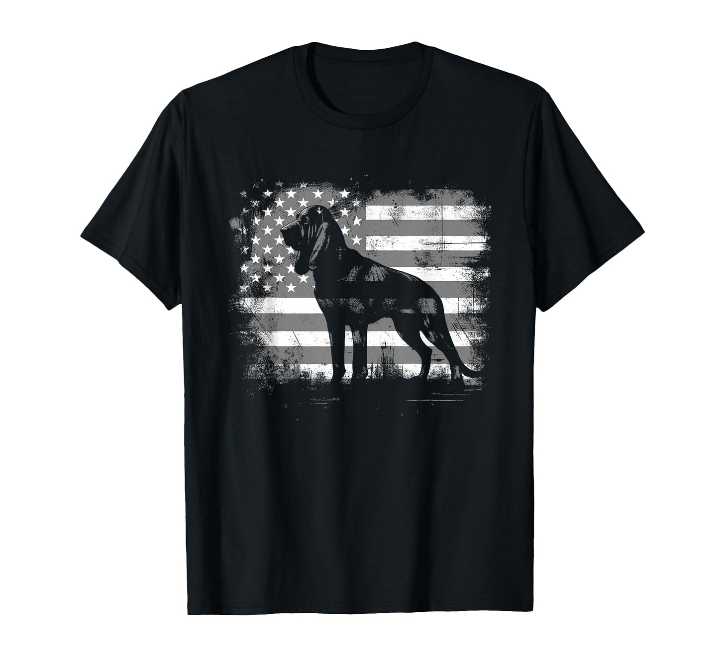 Bloodhound American Flag - Patriotic USA Dog Lover T-Shirt for Men Women Kids
