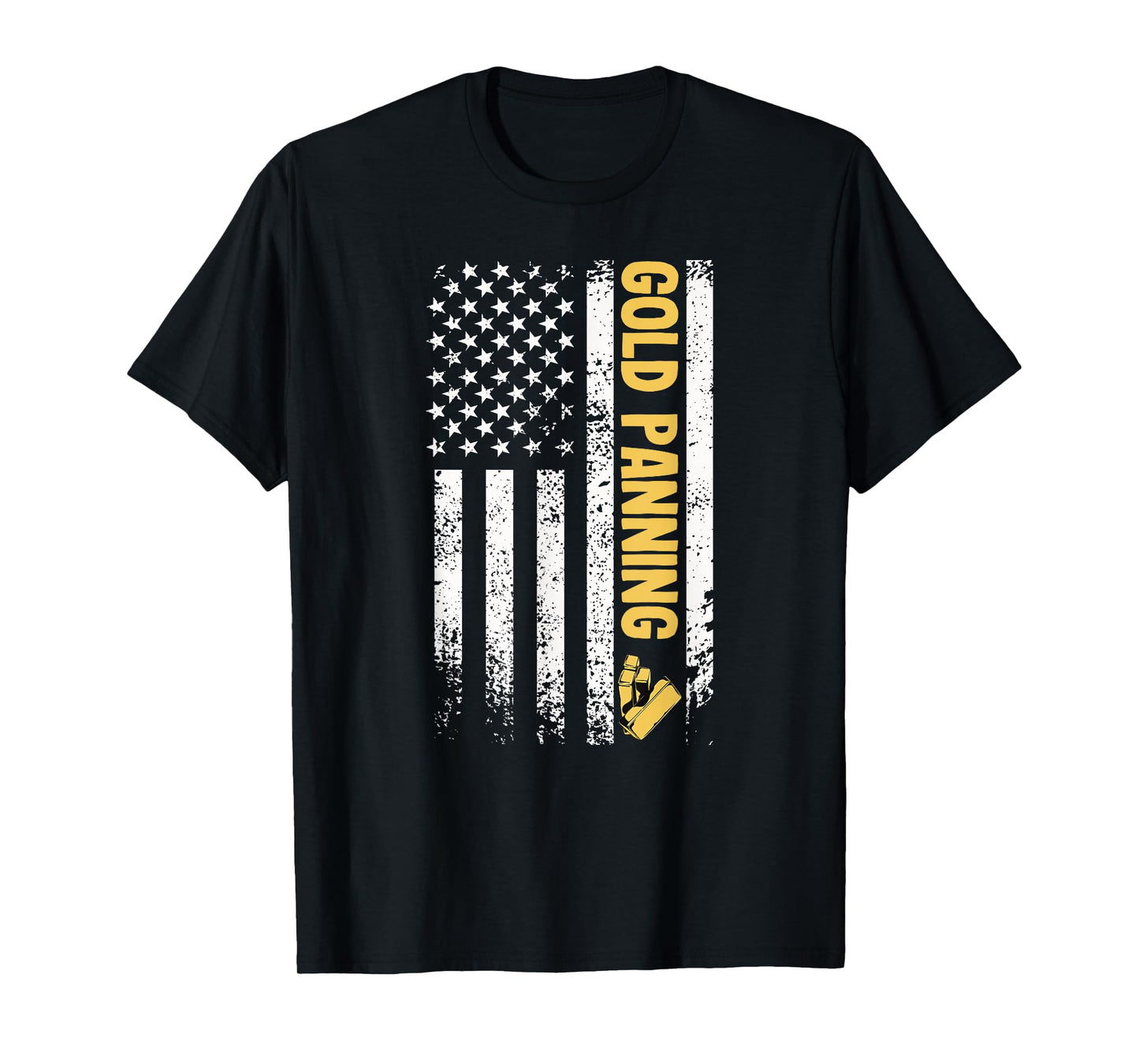 Gold panning usa flag gold miner prospecting gold digging T-Shirt