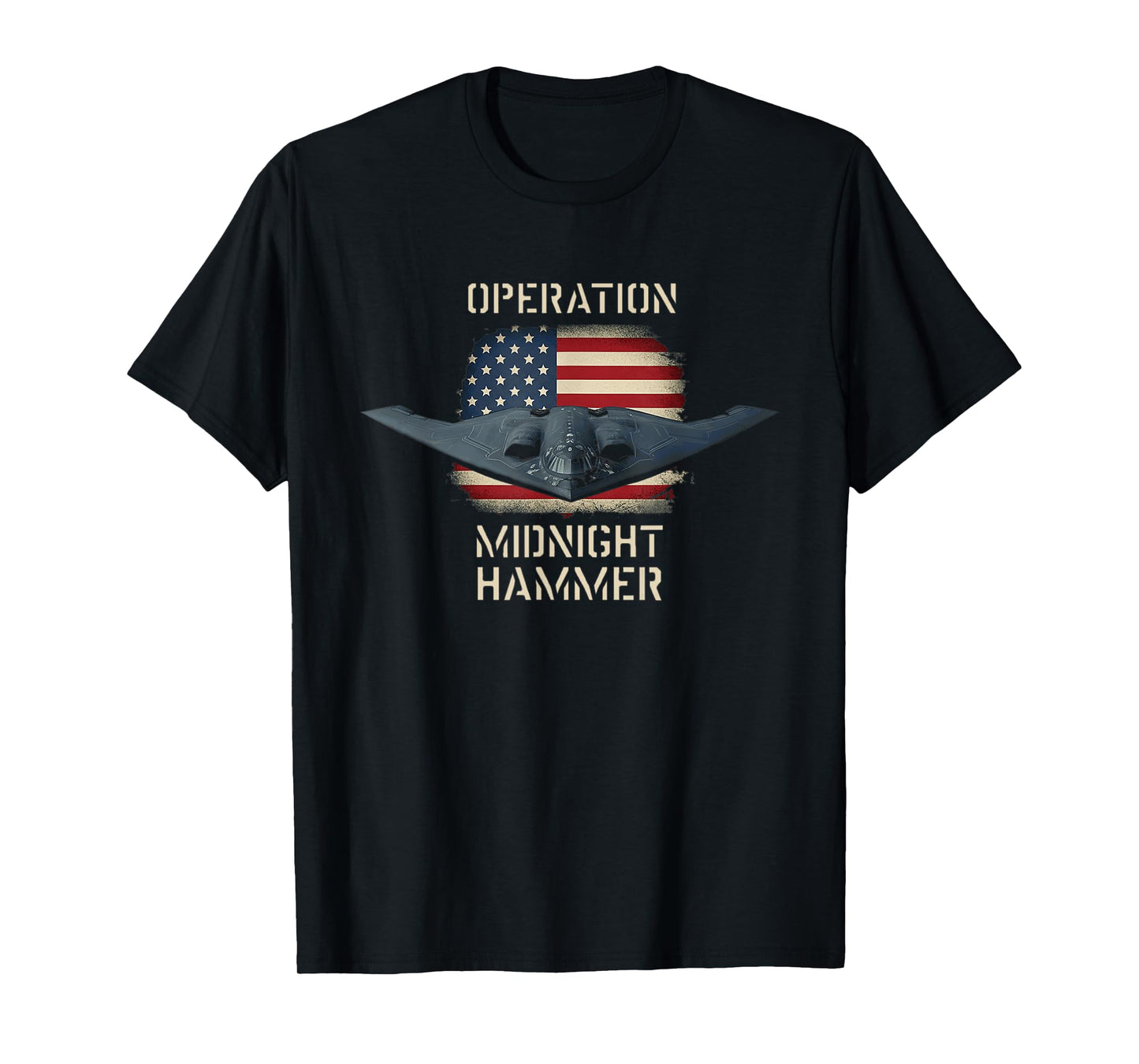 Retro Operation Midnight Hammer with American Flag T-Shirt