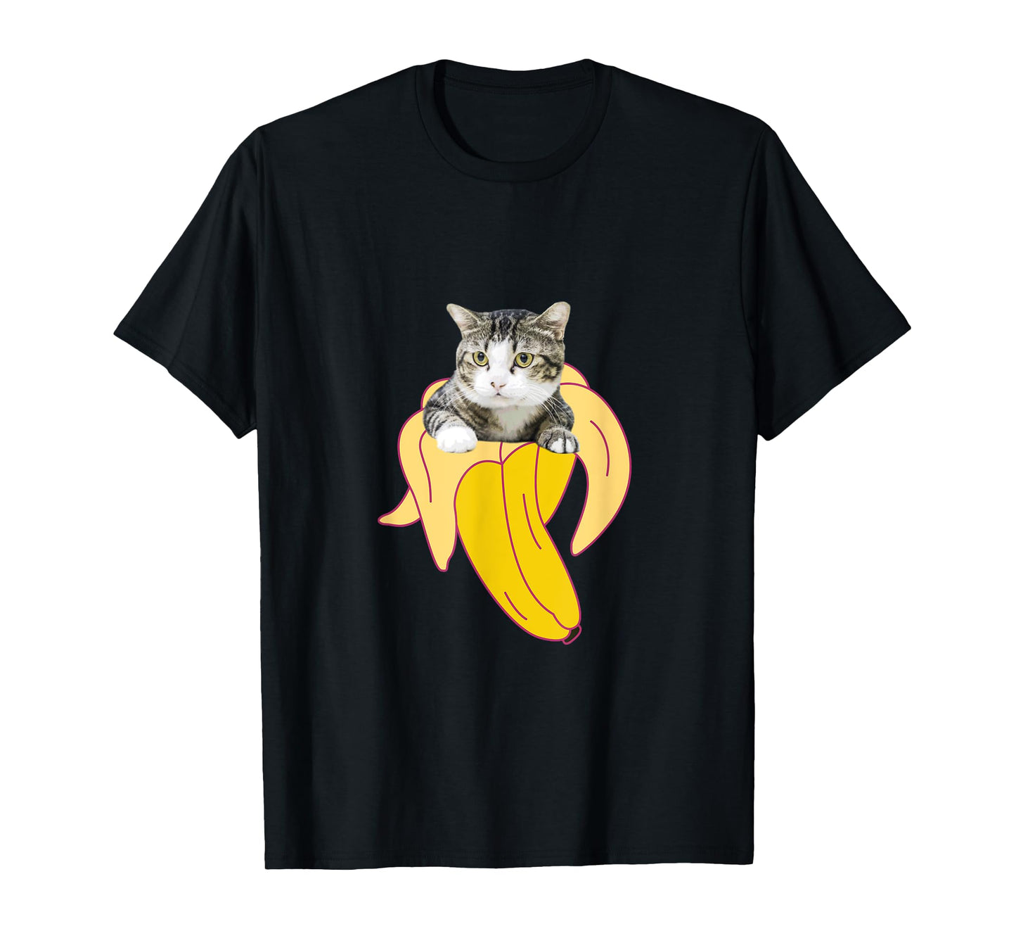 Bananya Banana Funny Cat T-Shirt Cute T-Shirt for Men Women Kids