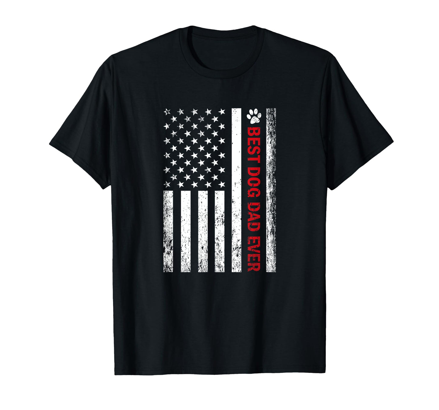 Best Dog Dad Ever American Flag T-Shirt