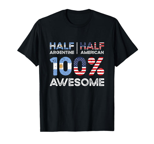 Argentine American Patriot USA Grown Argentina US Flag T-Shirt