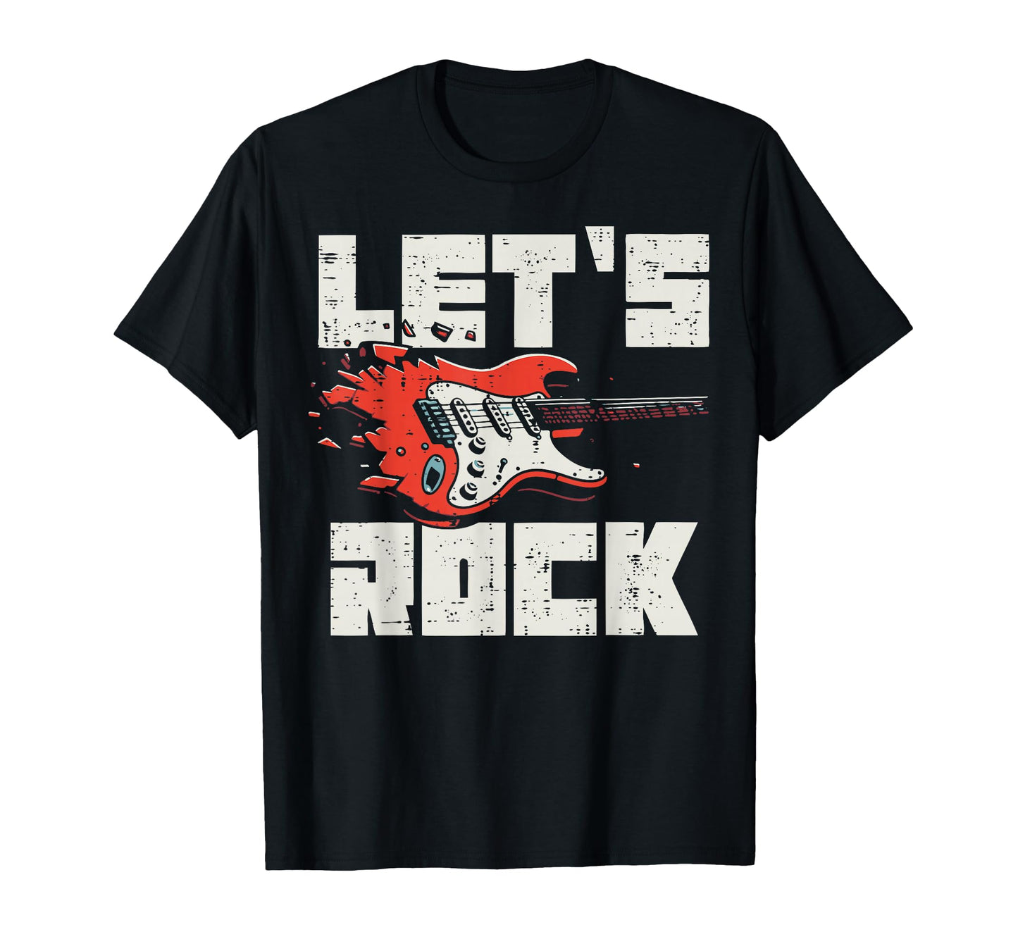 Lets Punk Rock Electric Guitar Cool Rocker Boys Kids Men T-Shirt