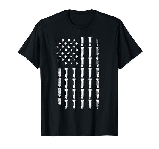 American Flag Bullet Ammo usa T-Shirt
