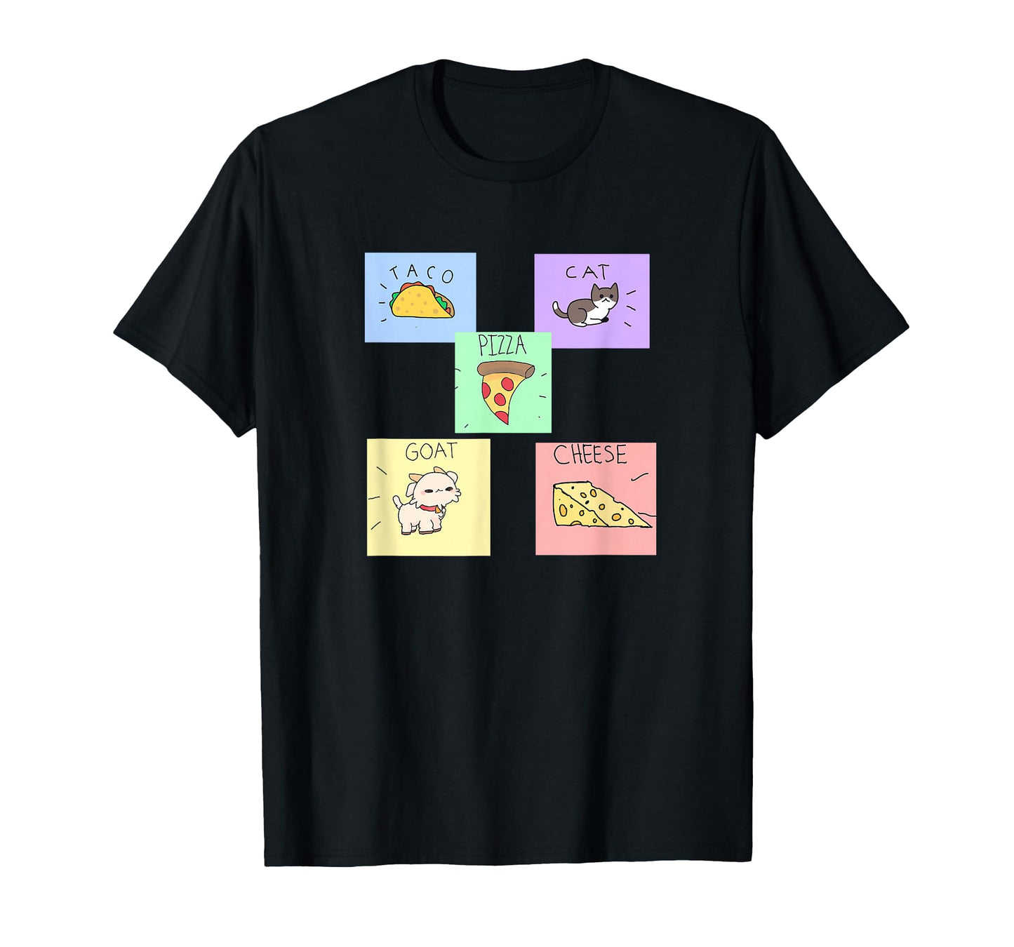 Taco Cat Goat Cheese Pizza Artwork T-Shirt