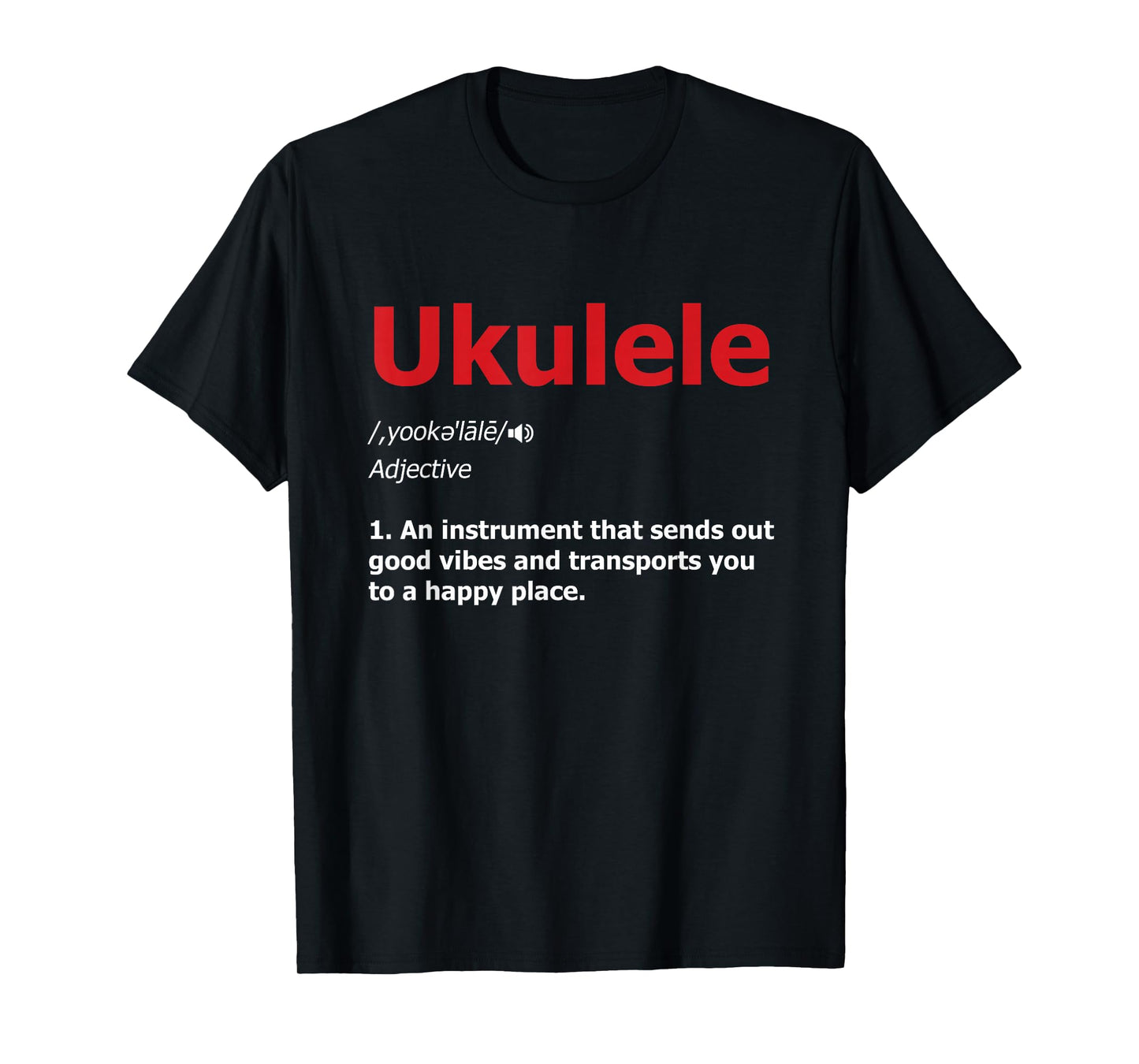 Ukulele Definition Musical Instrument Music Acoustic Guitarist T-Shirt