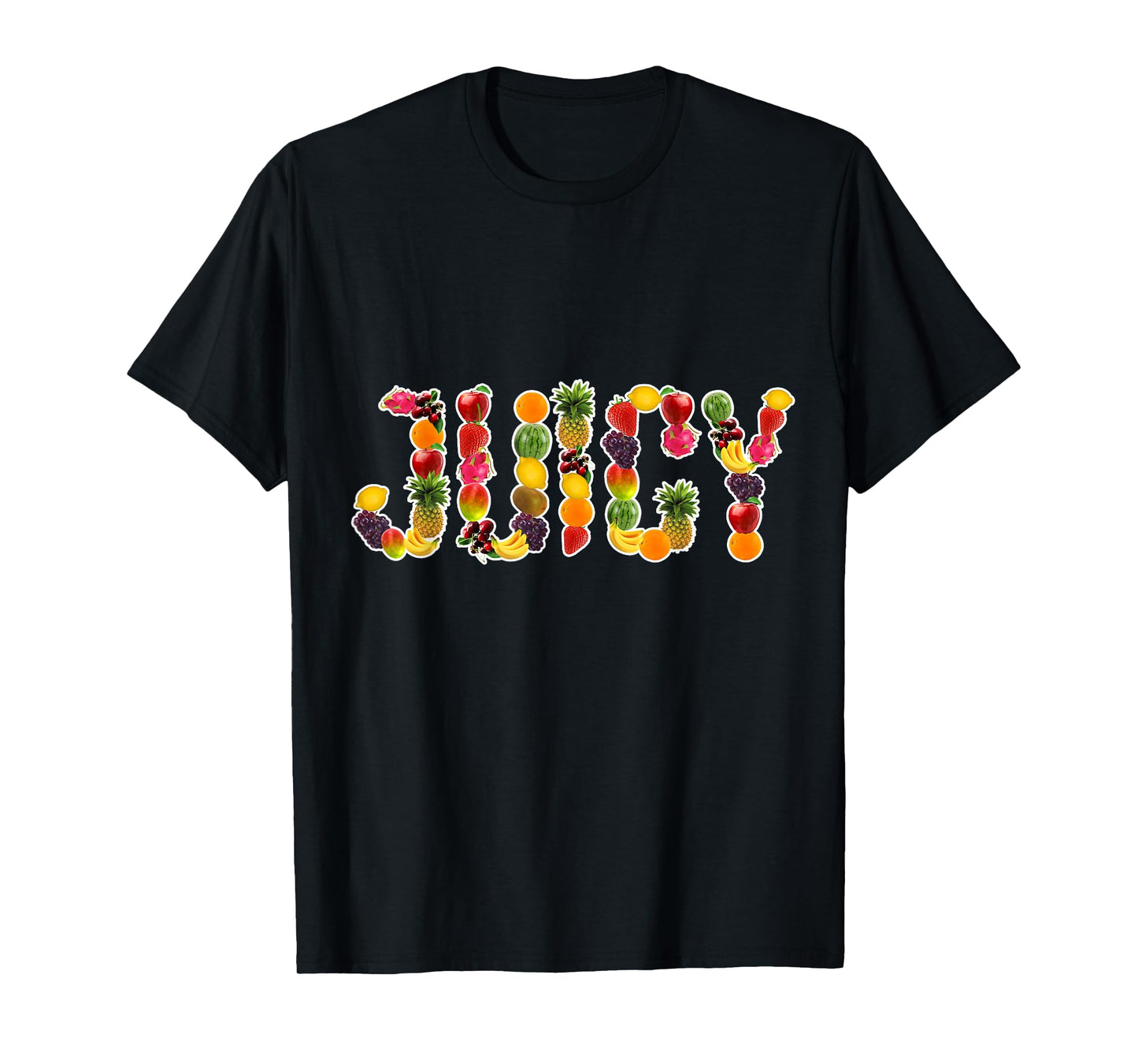 Fruit Aparrel & Outfits for Fruitarism Juicy Fruitarian Design Fruit Lover T-Shirt Black Small