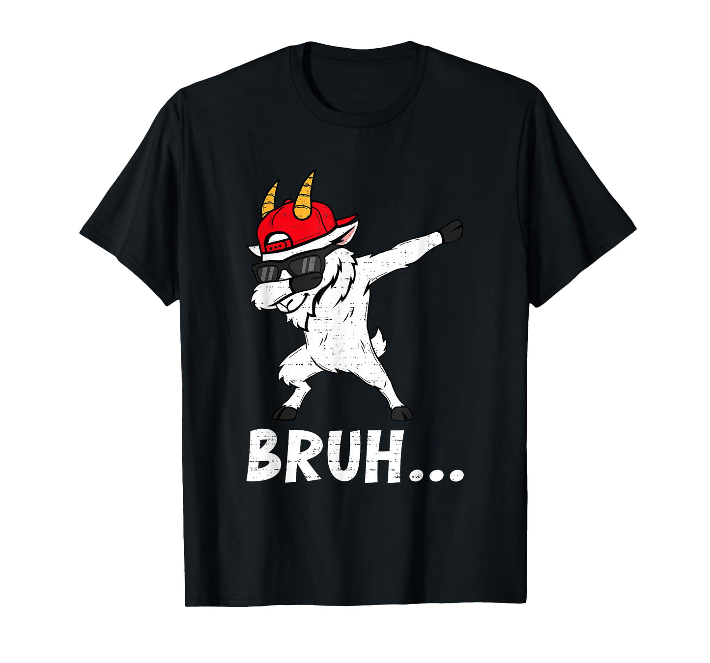 Funny Dabbing Goat Bruh Bro Dab Meme Humor Men Teens Boys T-Shirt