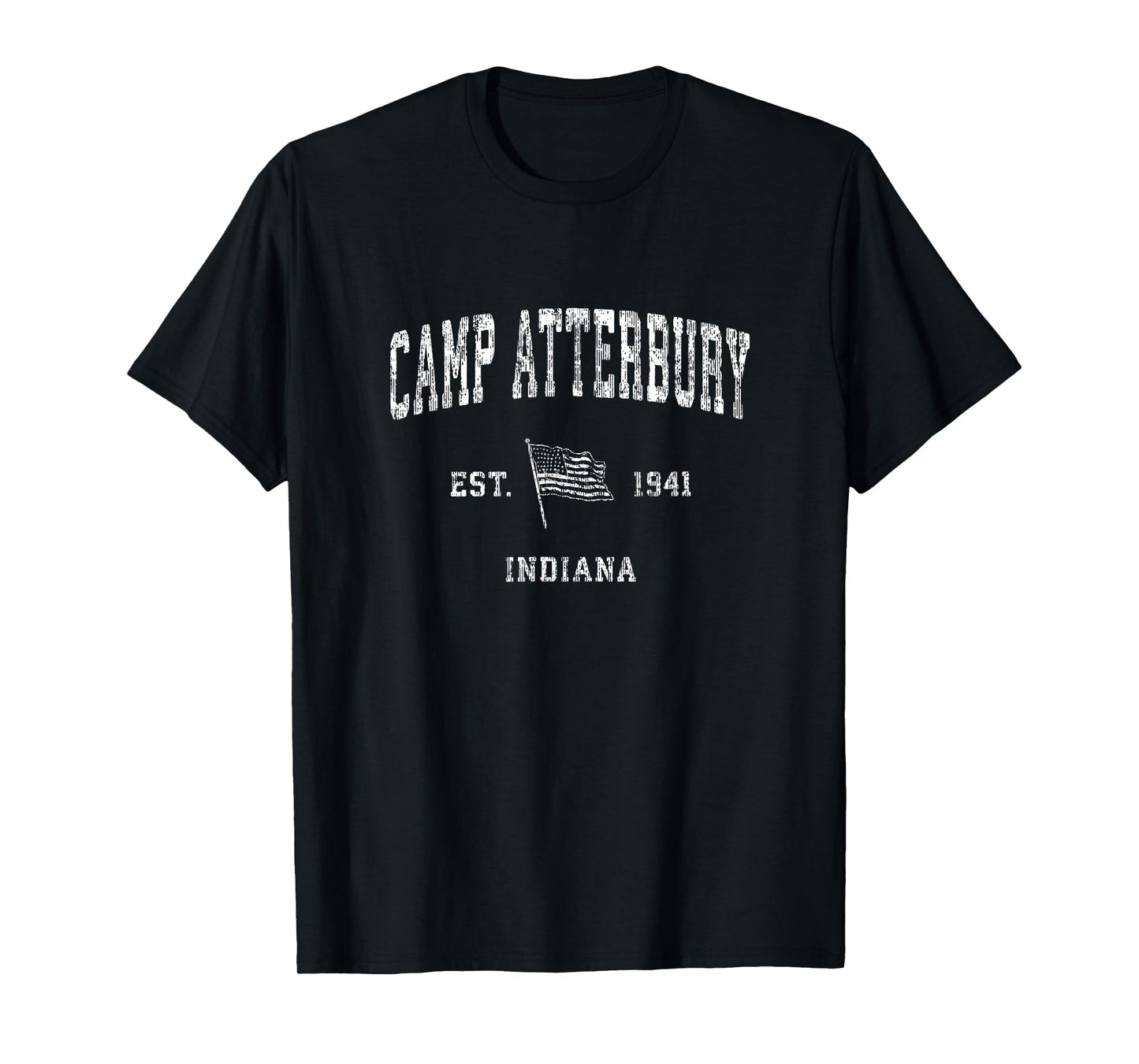Camp Atterbury Indiana IN T-Shirt Vintage US Flag Sports Tee T-Shirt