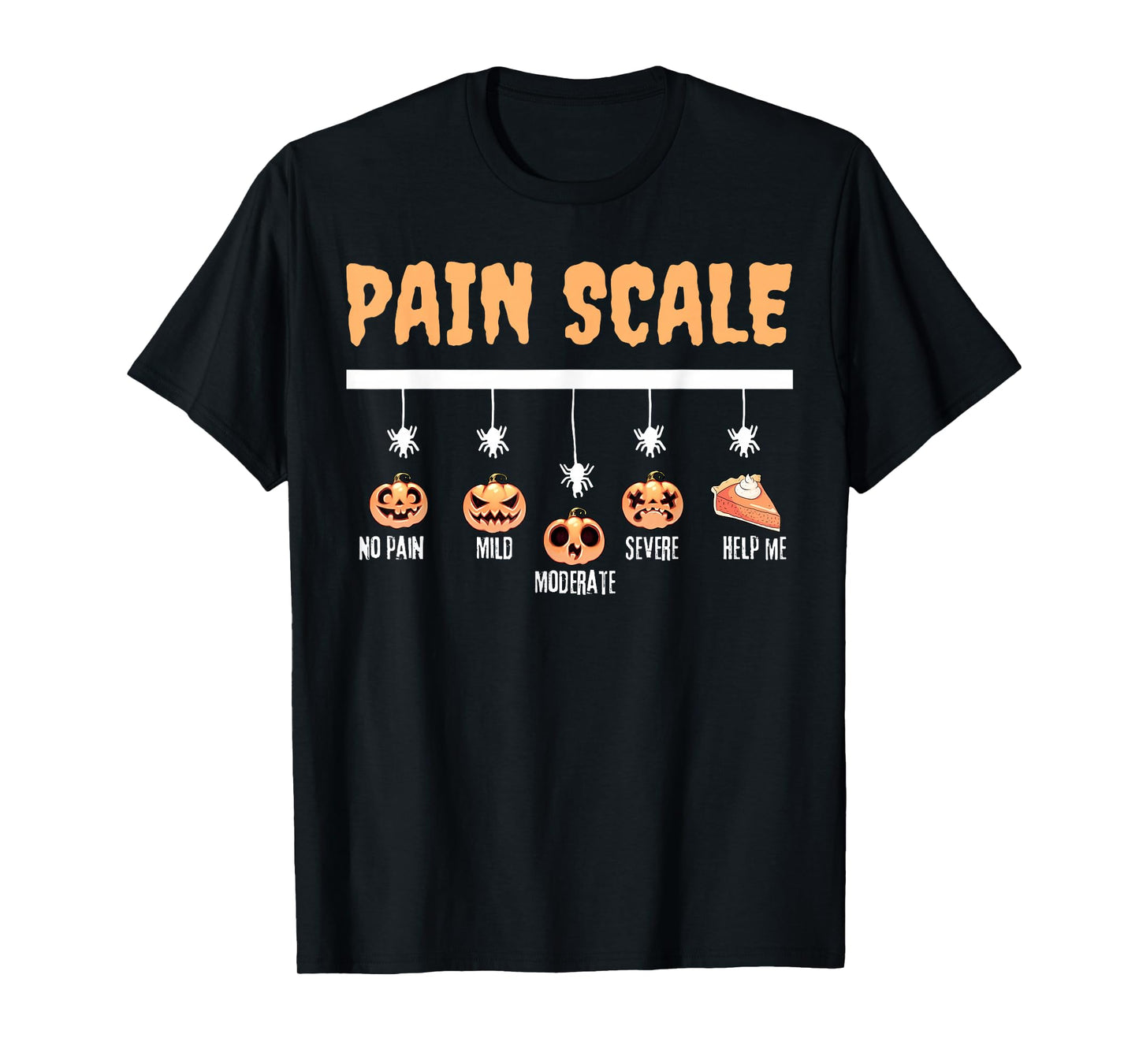 Spooky Pumpkin Pain Scale Trauma Nurse Triage Halloween Fall T-Shirt