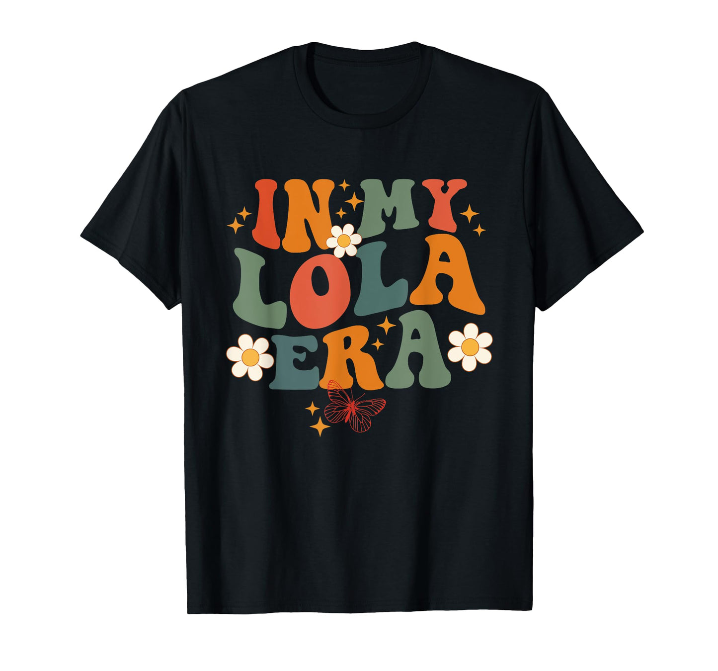 In My Lola Era Retro Groovy Family For Grandma Mother's Day T-Shirt