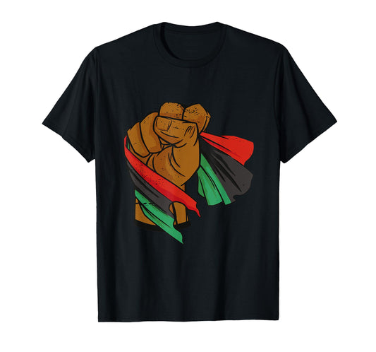Black Liberation Flag Juneteenth Pan African UNIA Flag T-Shirt