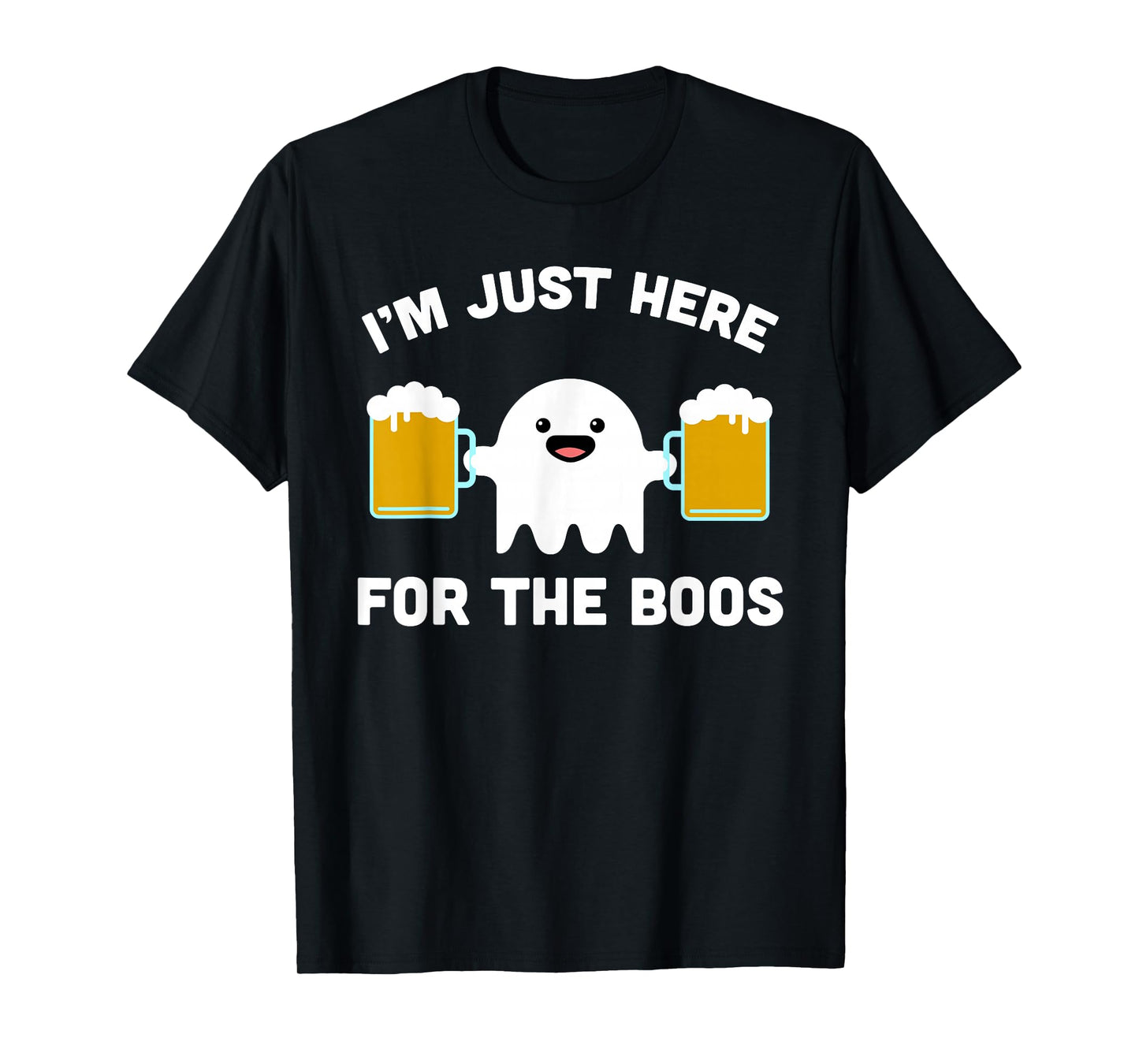 Bartender Halloween Costume Funny Ghost Here For The Boos T-Shirt