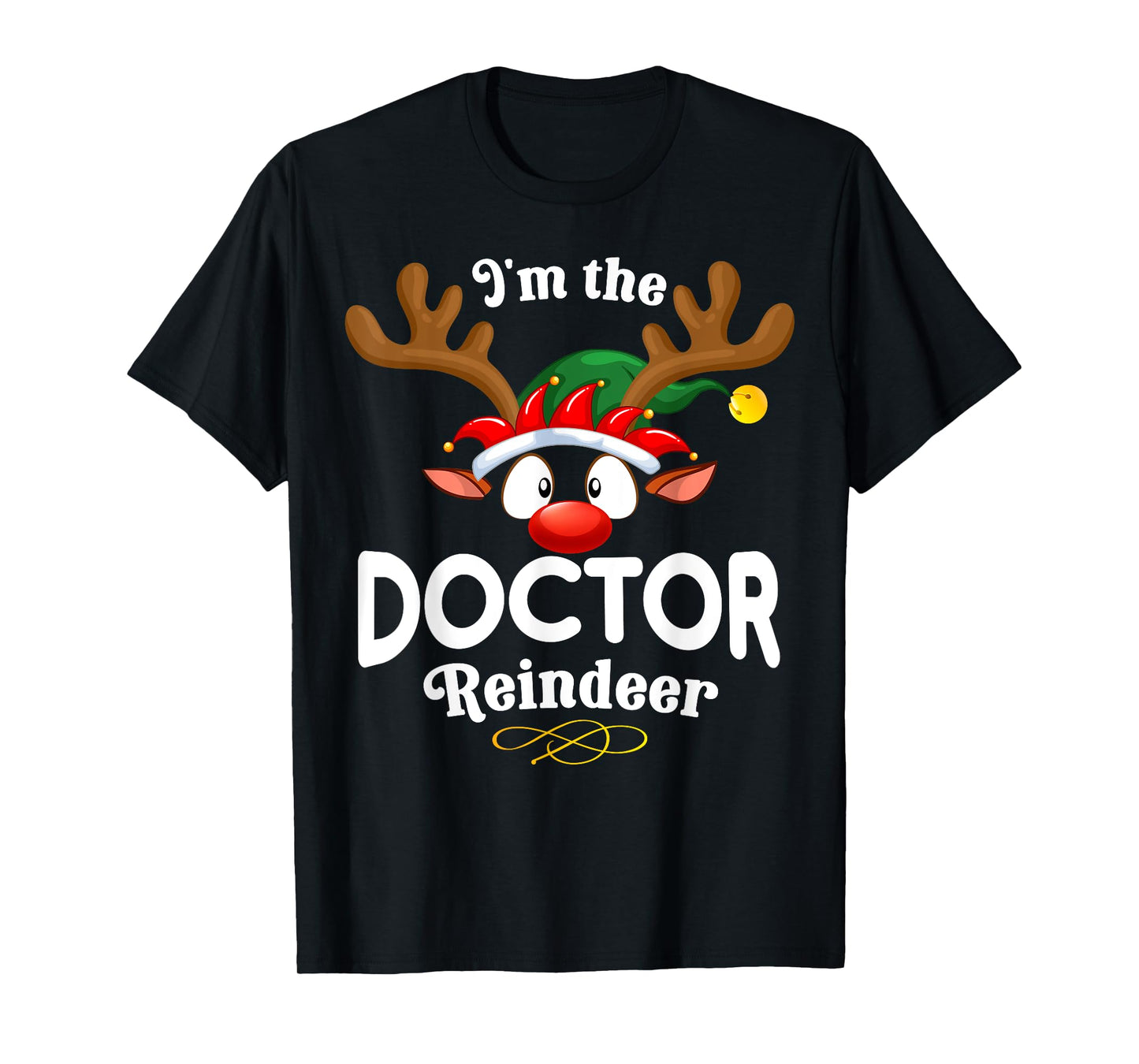 Christmas PJS Doctor XMas Reindeer Matching T-Shirt