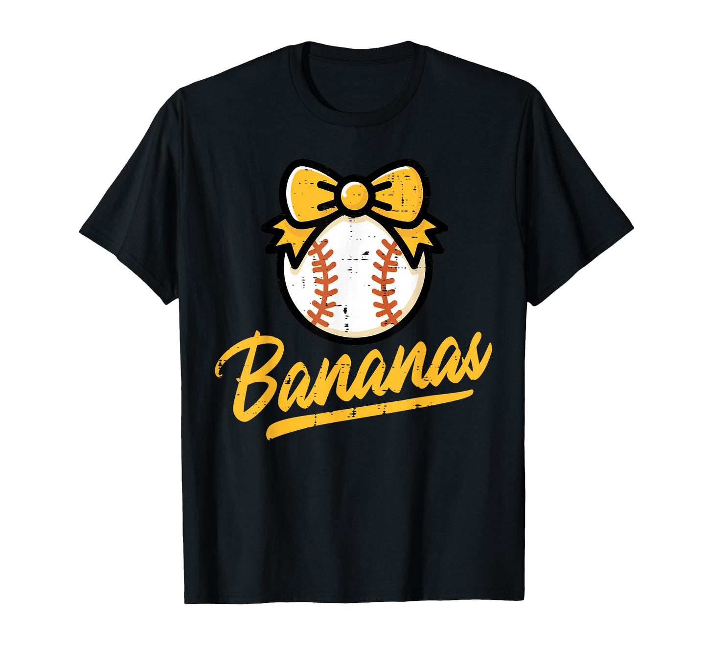 Banana Coquette Bow Cute Girls Kids Women T-Shirt