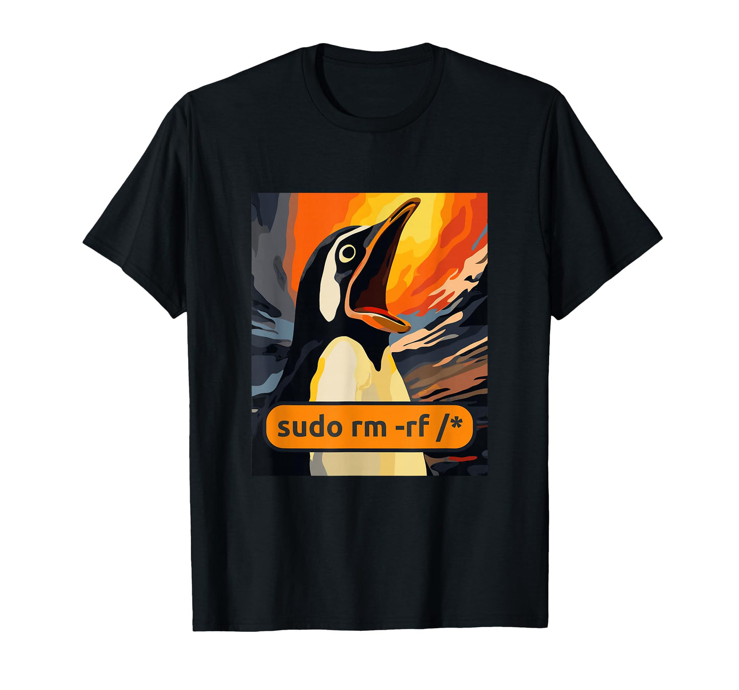 Screaming Tux Linux sudo rm -rf/T-Shirt