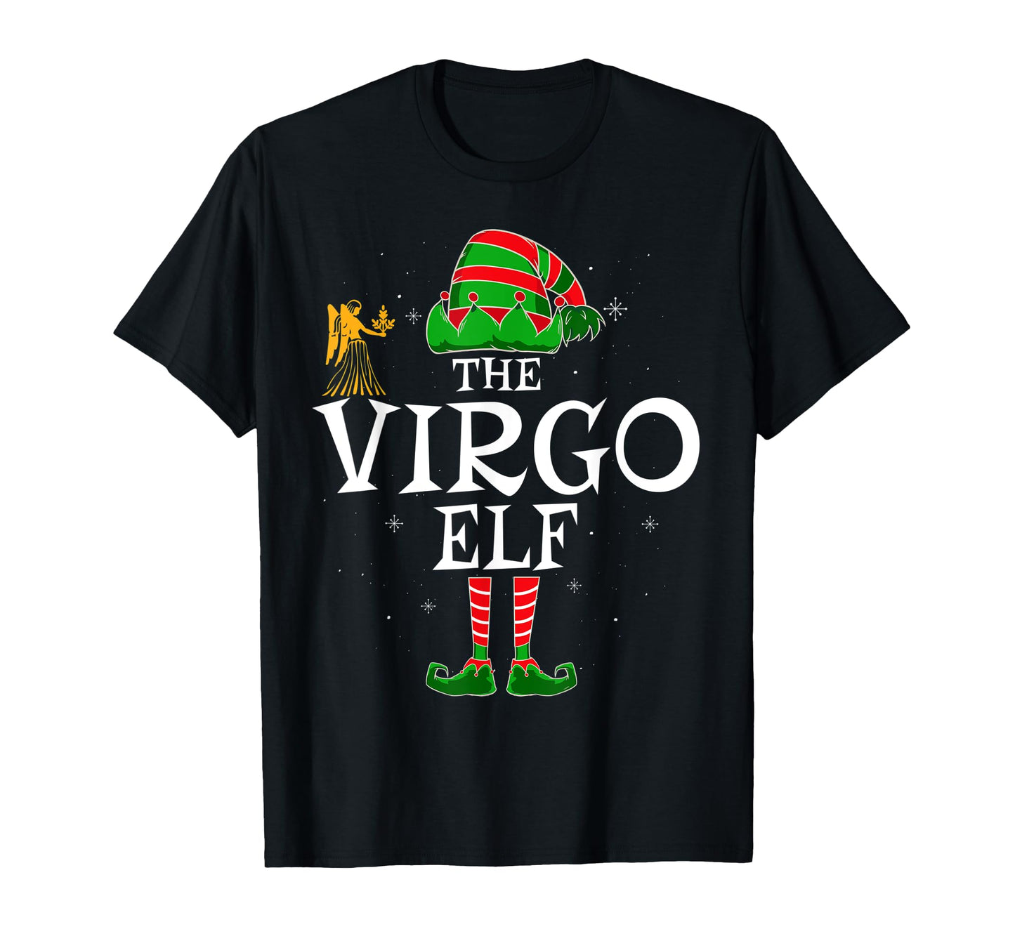 Virgo Elf Group Matching Family Christmas Funny Zodiac Sign T-Shirt