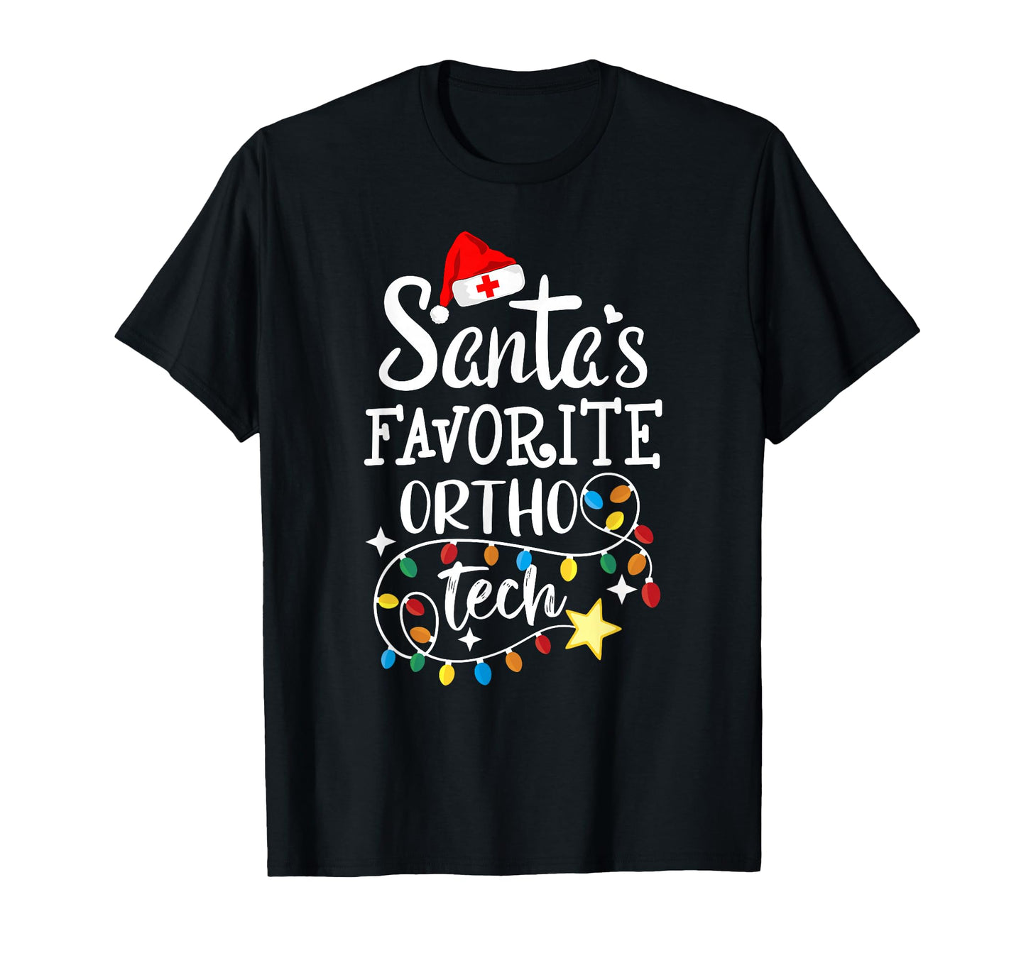 Christmas Orthopedic Technician Santa's Favorite Ortho Tech T-Shirt