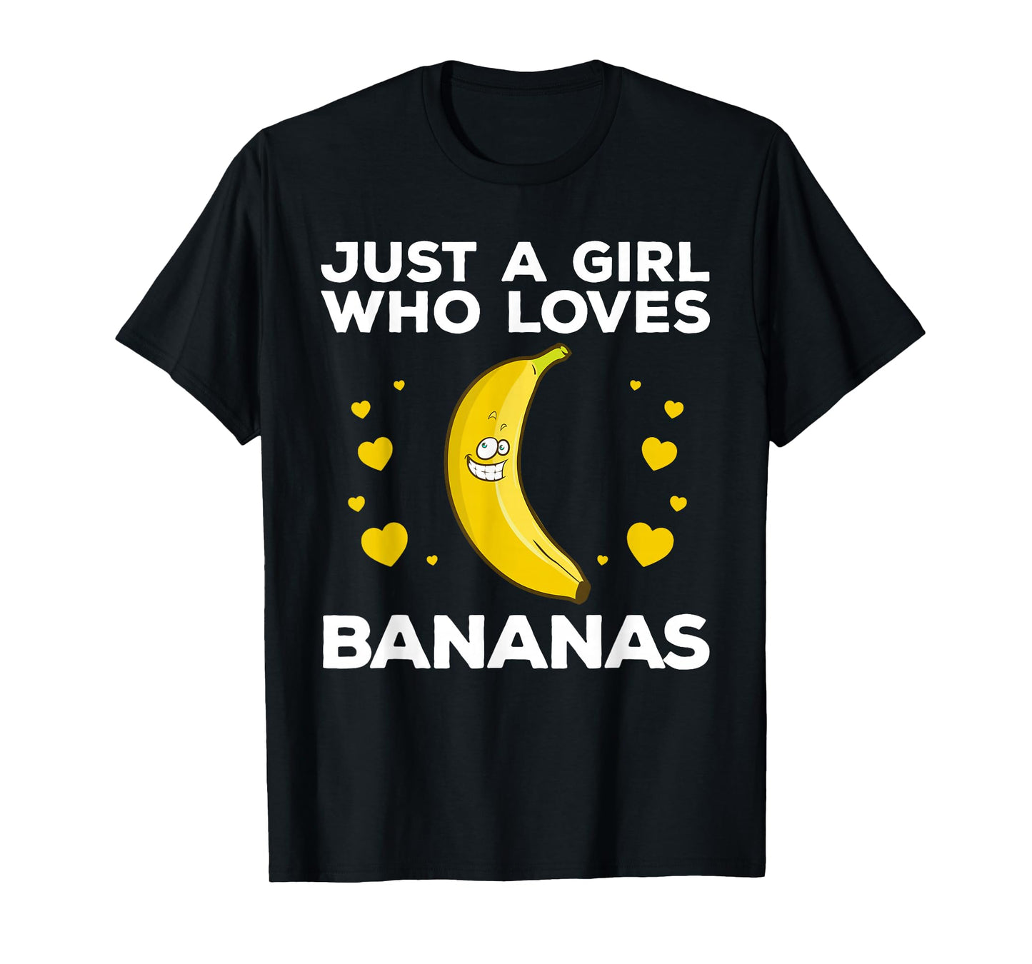Funny Banana Design Women Girls Kids Banana Fruit Lovers T-Shirt