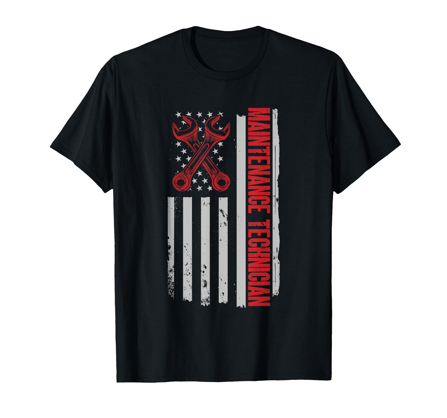 Maintenance Worker American Flag Maintenance Technician T-Shirt