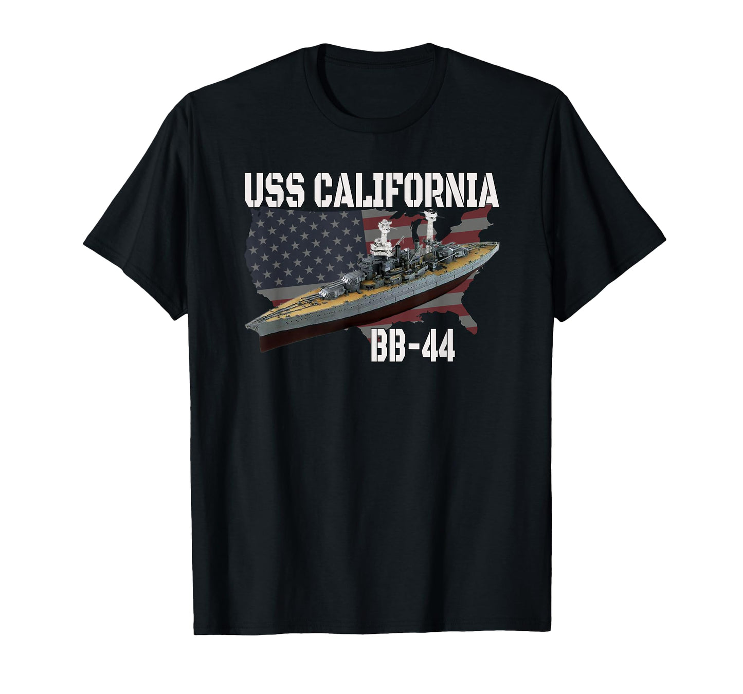 WW2 American Battleship USS California BB-44 Warship Veteran T-Shirt