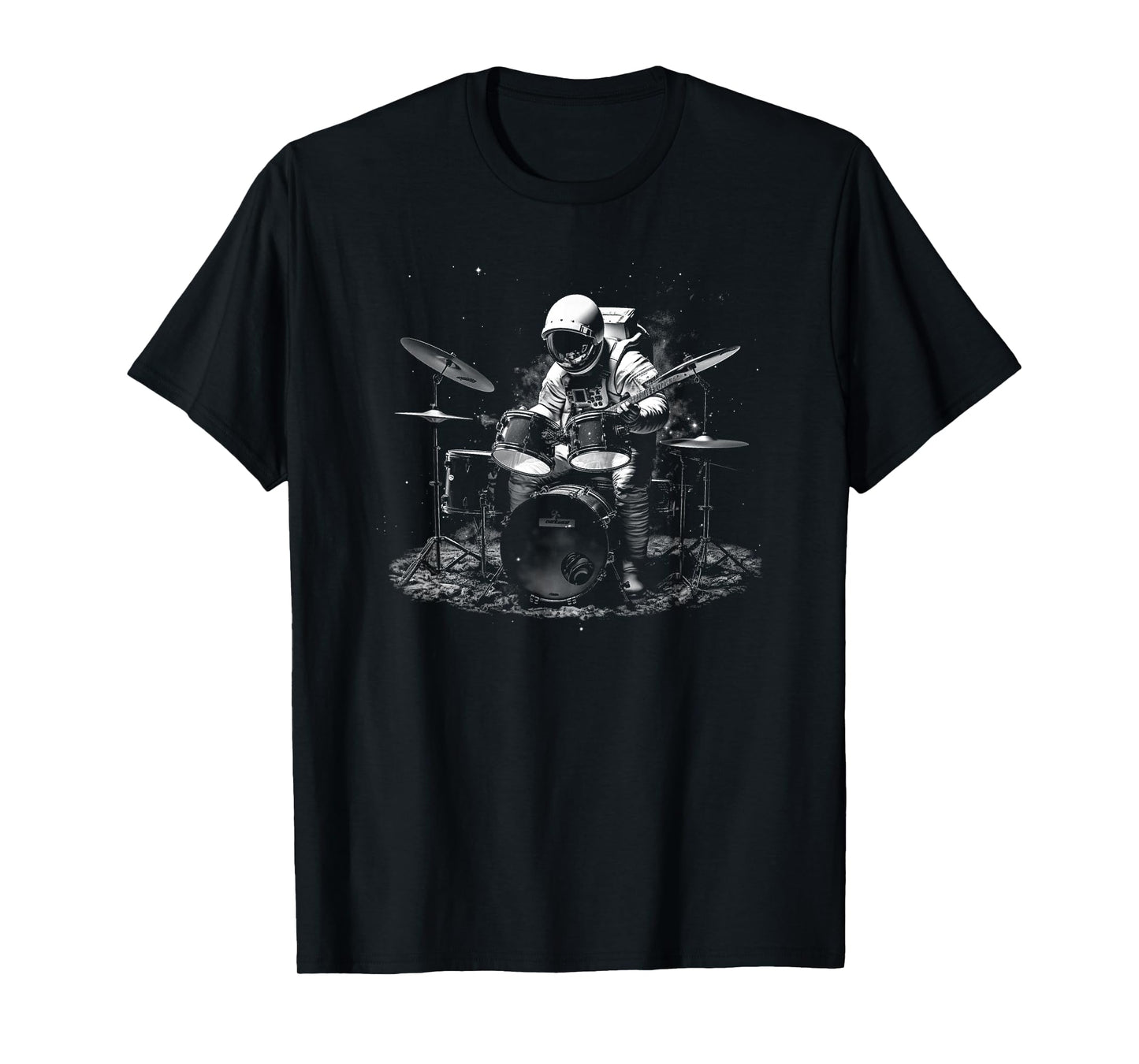 Drum Drummer Astronaut Space Musician Percussion T-Shirt