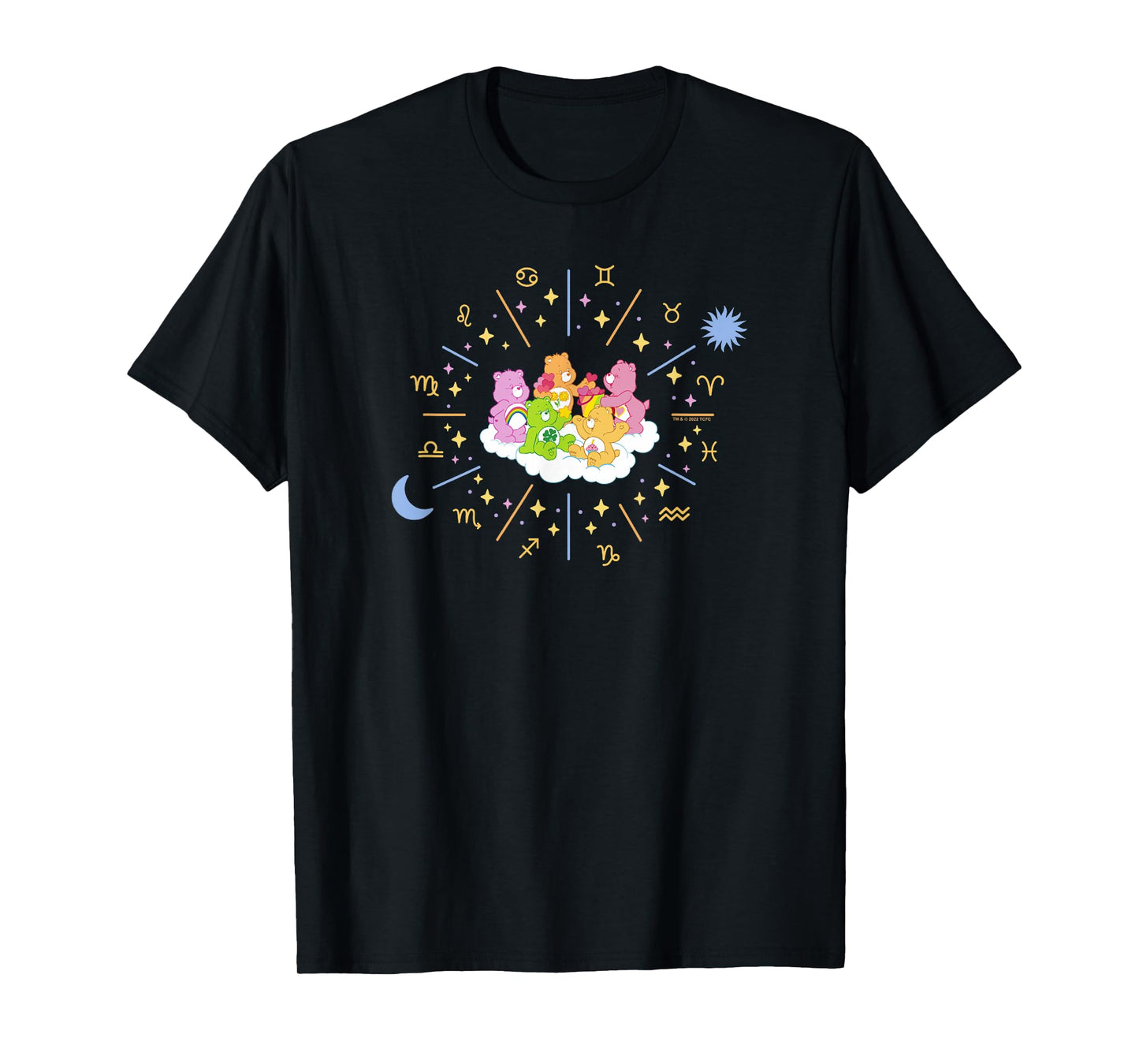 Care Bears Vintage Celestial Zodiac Rainbow Heart Group T-Shirt