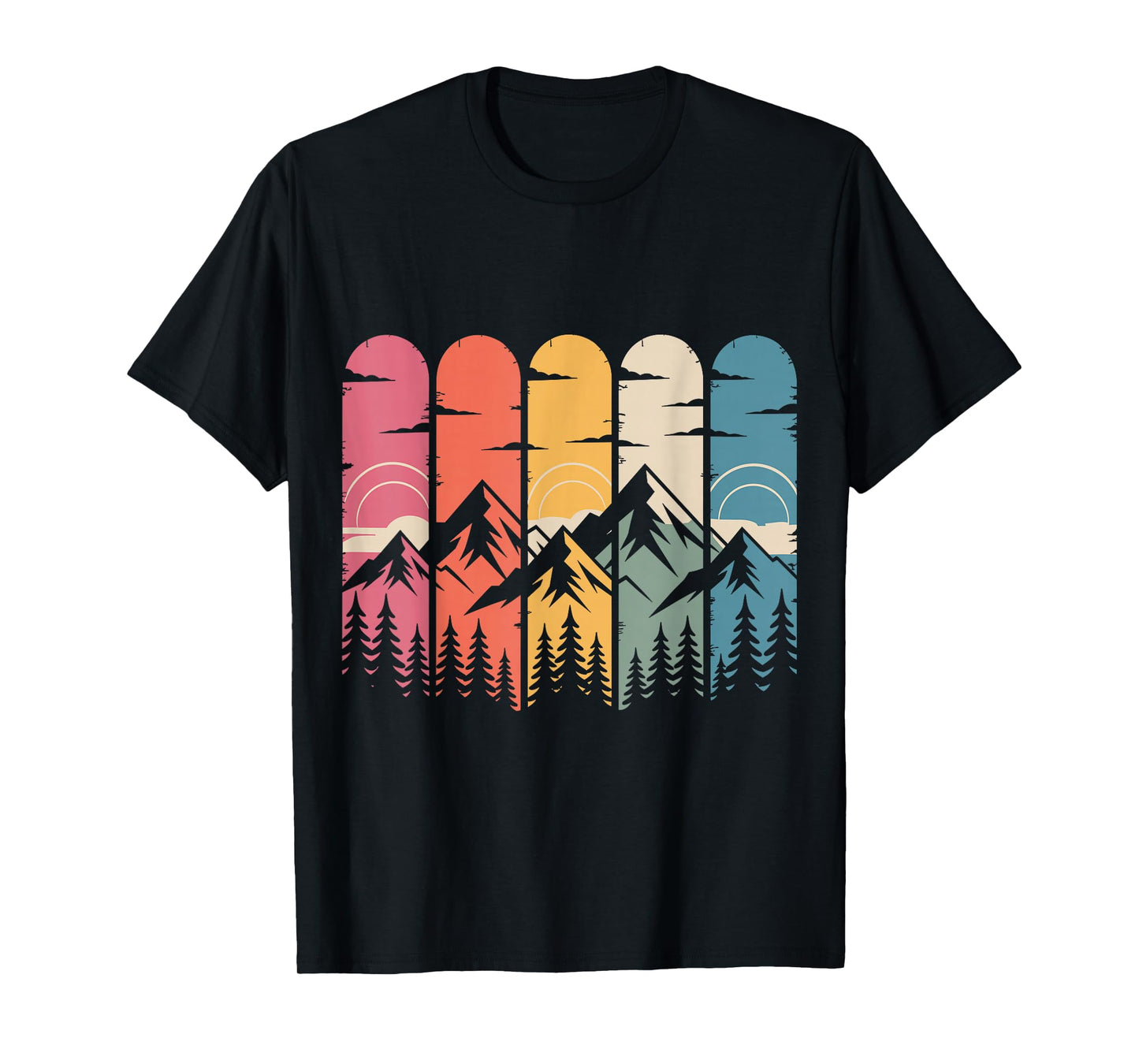 Outdoors Wildlife Forest Mountain Hiking Sunset Nature Trees T-Shirt