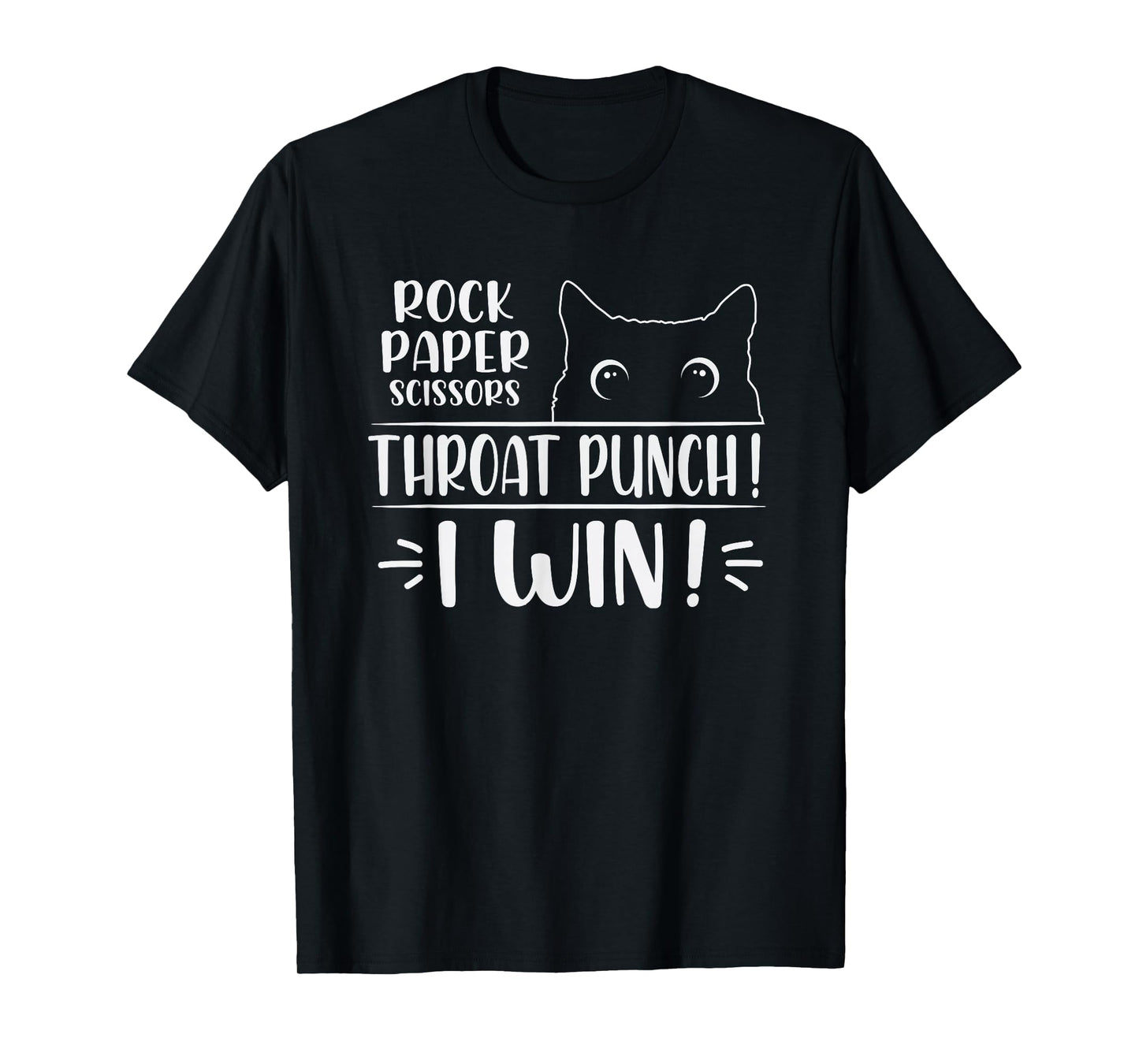 Rock paper scissors Throat Punch Cat Lover cat mom cat dad T-Shirt