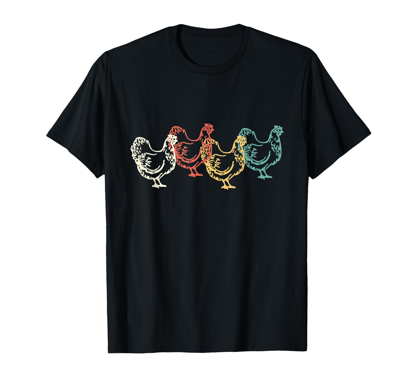 Chicken Vintage T Shirt Funny Poultry Farmer Gifts Tee Man W T-Shirt