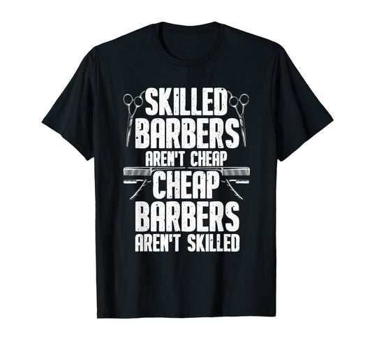 Barber Designs For Men Dad Funny Hairdressing Hair Stylists T-Shirt