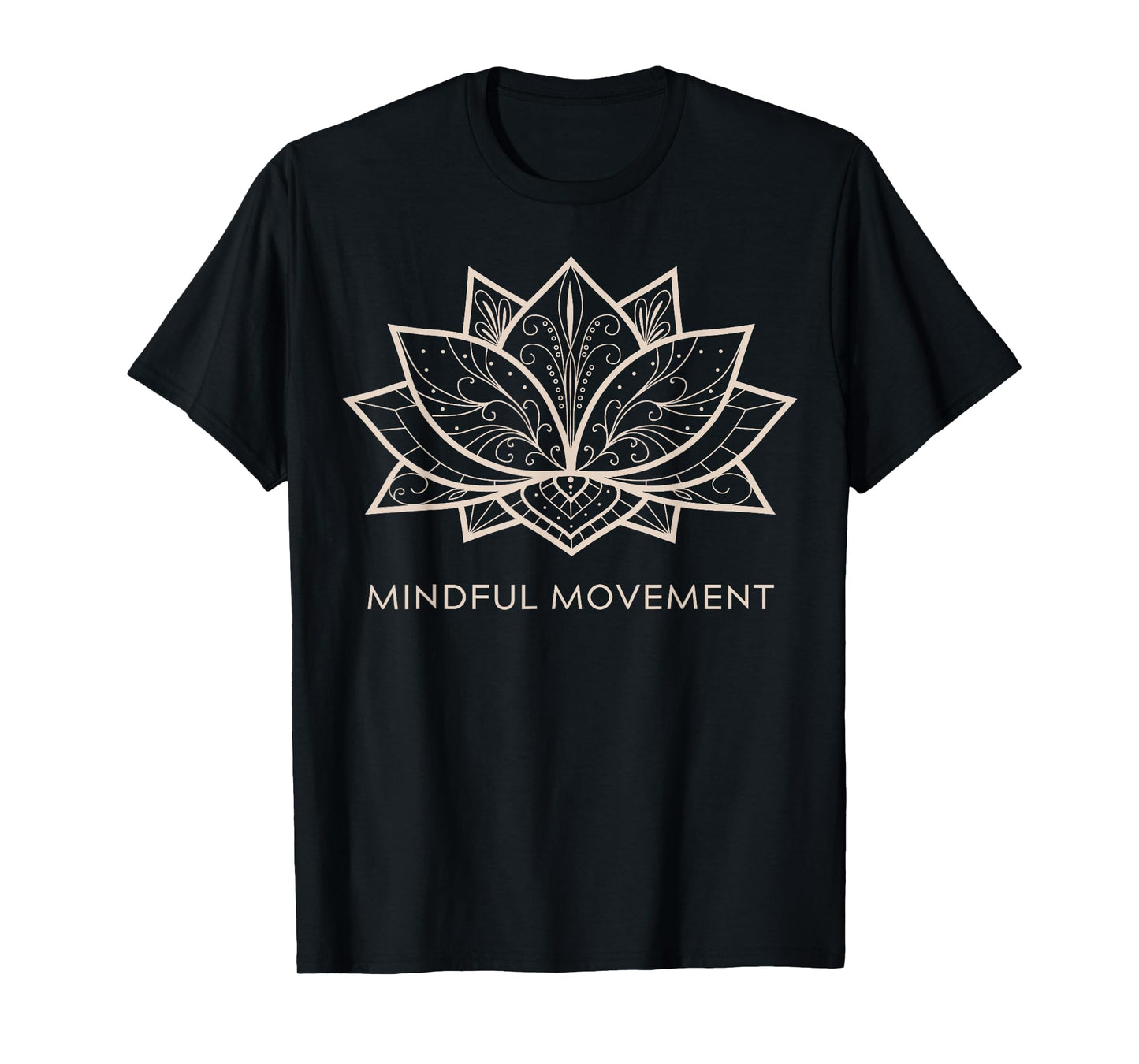 Mindfulness Saying Minimal Yoga Tee Mindful Movement T-Shirt