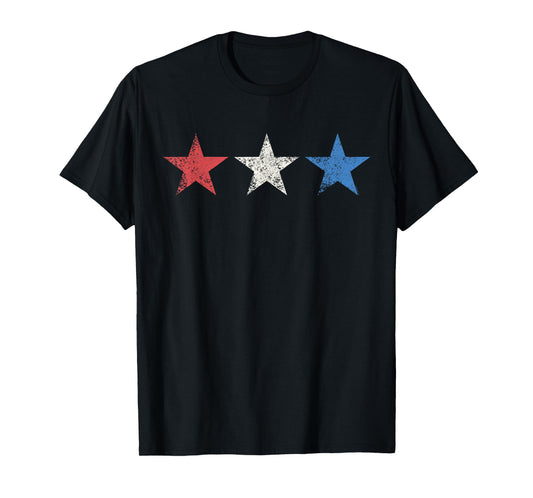 July 4th Red White Blue Stars Cute USA Patriotic American T-Shirt