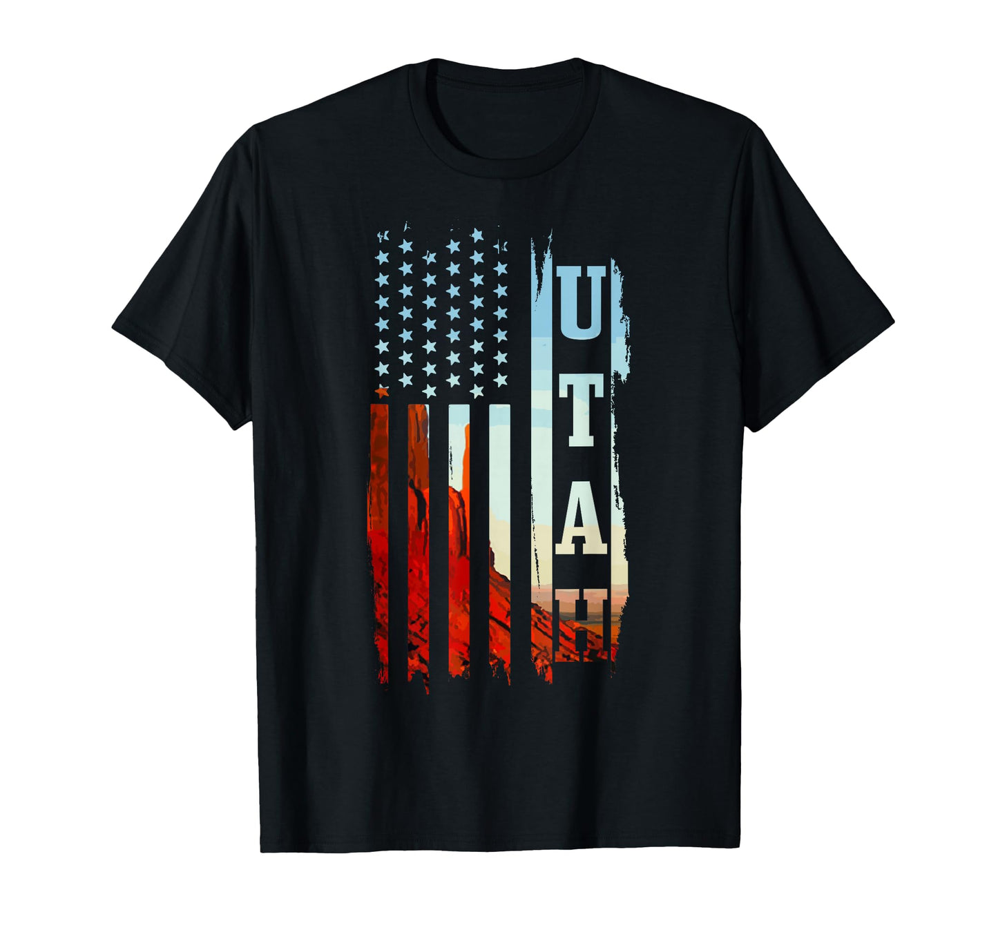 Utah American Flag Pride Grand Canyon Patriotic Gift T-Shirt
