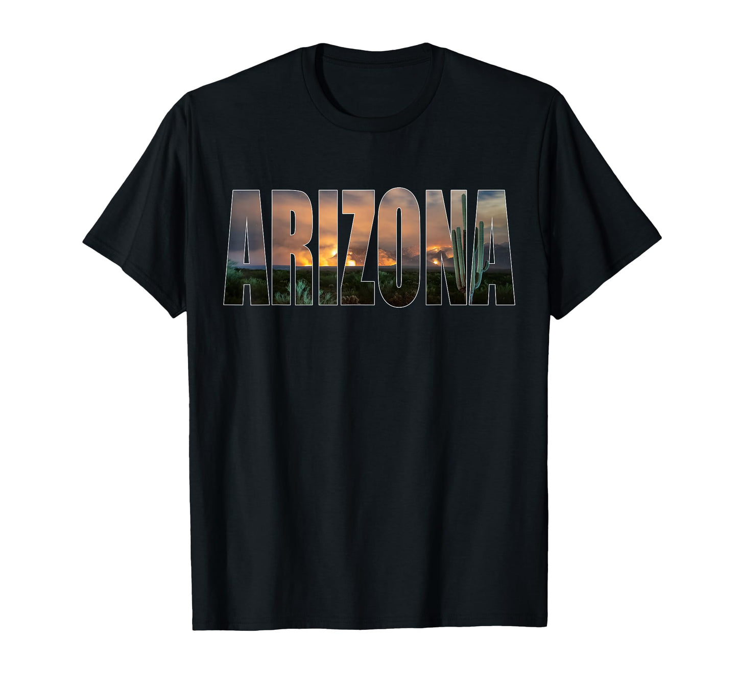 Arizona Photo Landscape Cactus Dessert Mountains Nature T-Shirt