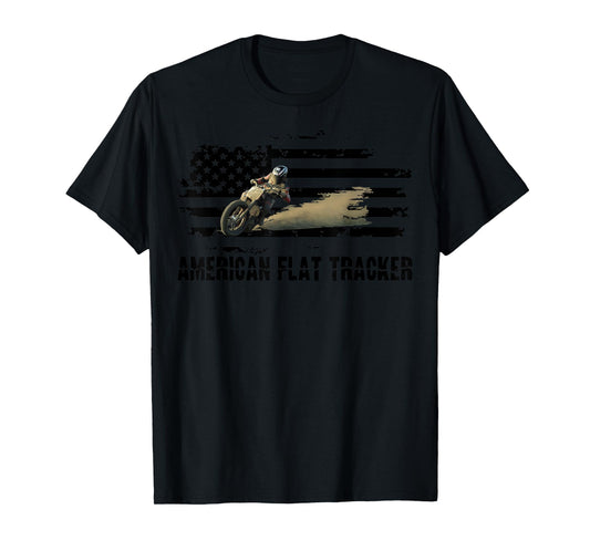 American Flat Tracker Men Women Adults Teens Boys Girls Tee T-Shirt