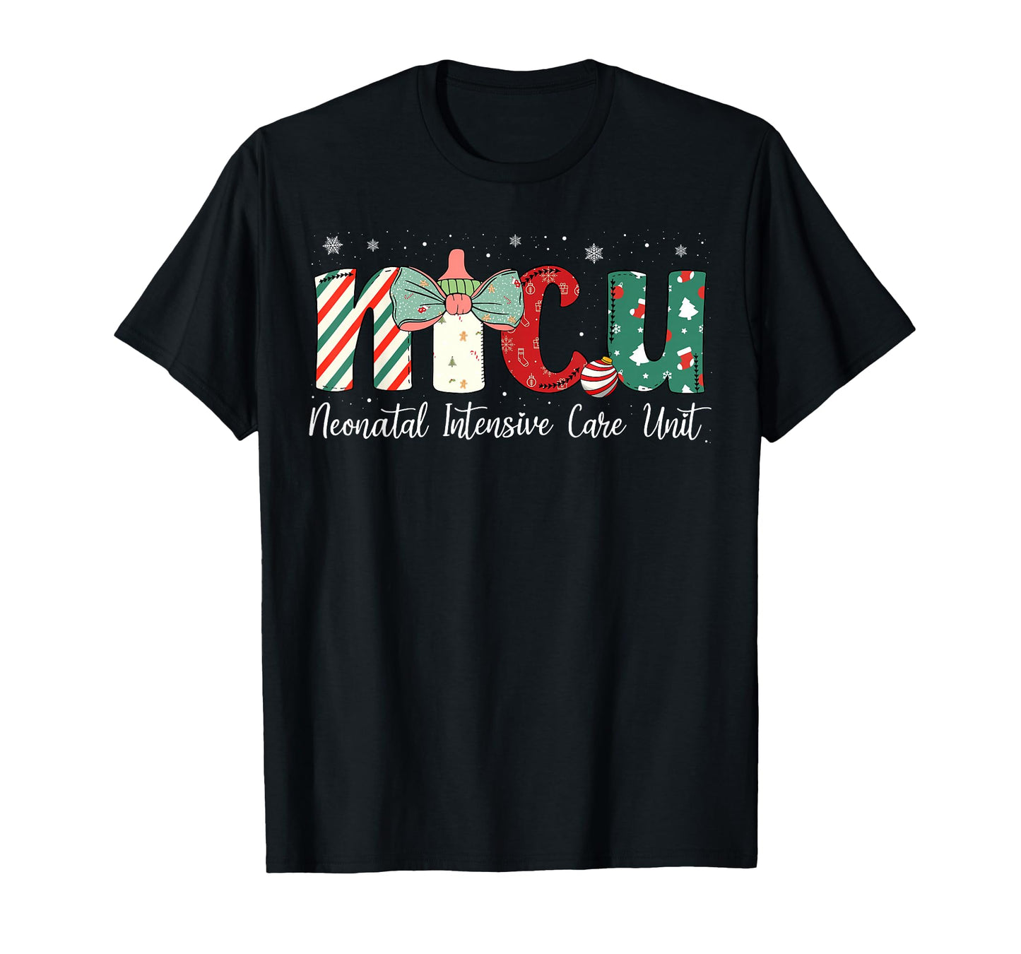 Christmas Nicu Nurse Women Coquette Nursing Xmas T-Shirt