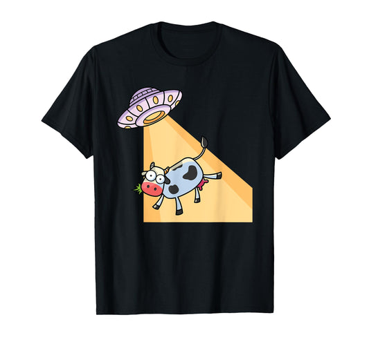 Cow UFO Alien Abduction Farm Animal Cow Lover T-Shirt