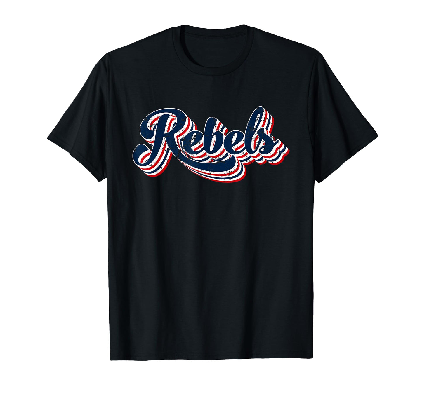 Rebels Patriotic USA America Proud 4th of July Retro Graphic T-Shirt