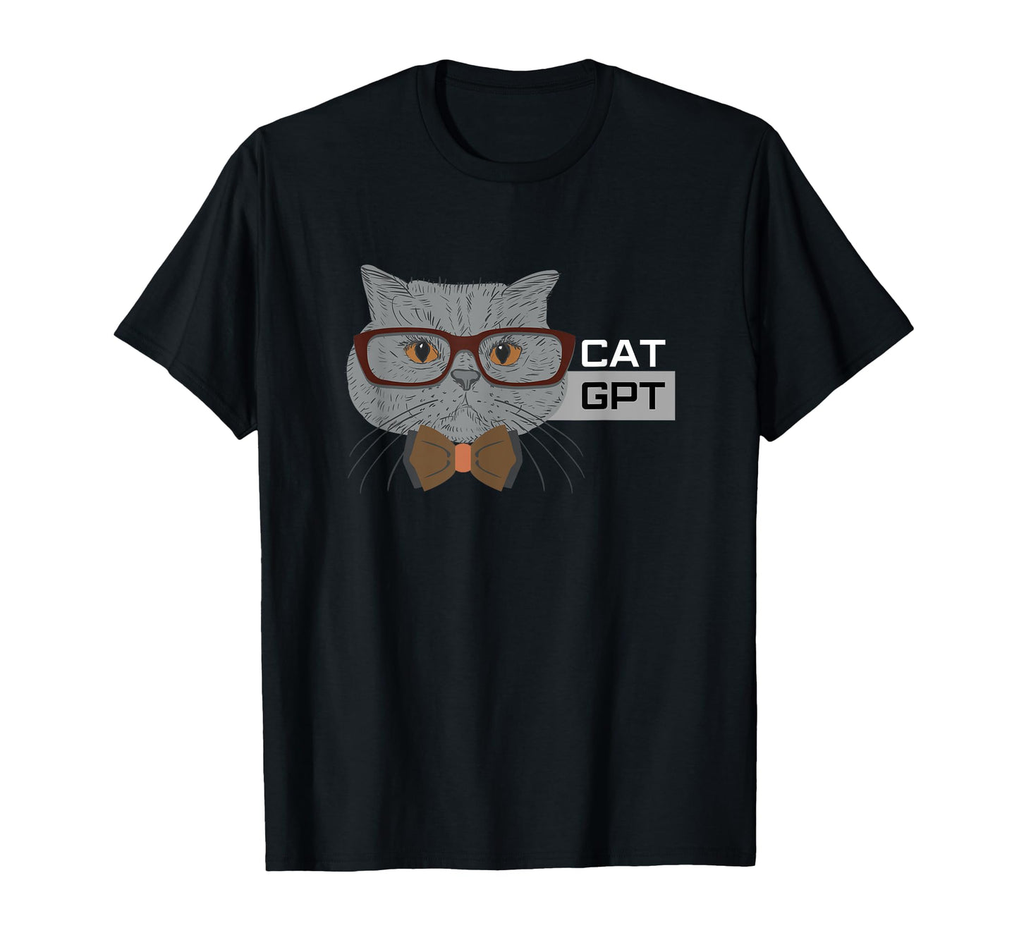 Cat GPT Working Ai Cat Tee, Funny Geek Cat Lovers & Chat GPT T-Shirt
