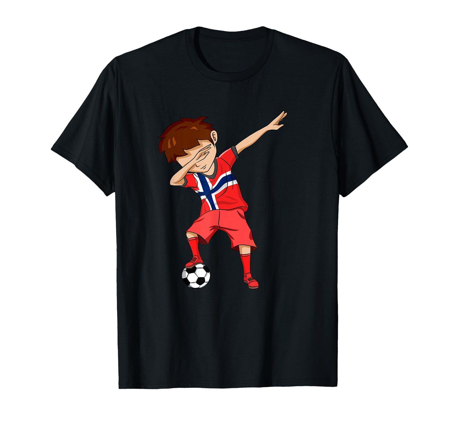 Dabbing Soccer Boy Norway Shirt Norwegian