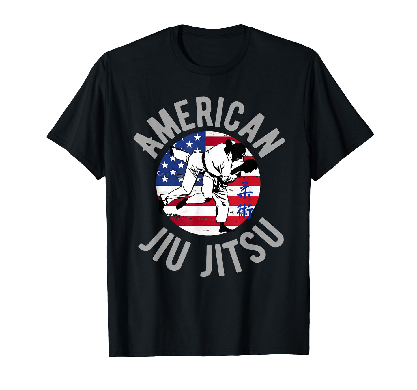 American Jiu Jitsu American Flag BJJ Jiujitsu Sports T-Shirt Women Kids Men T-Shirt