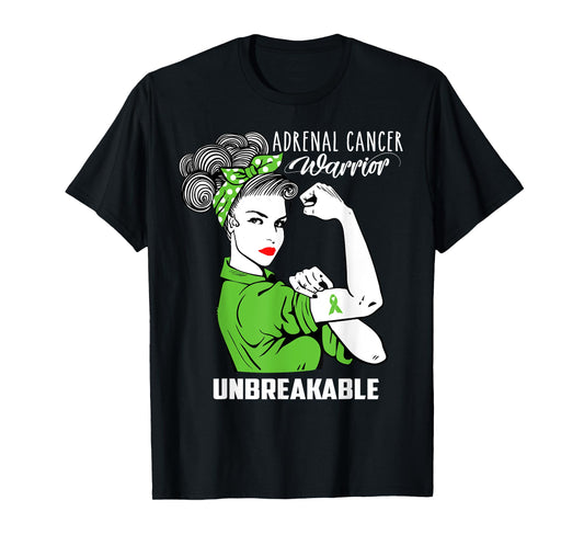 Adrenal Cancer Warrior Unbreakable Shirt Awareness Gift T-Shirt